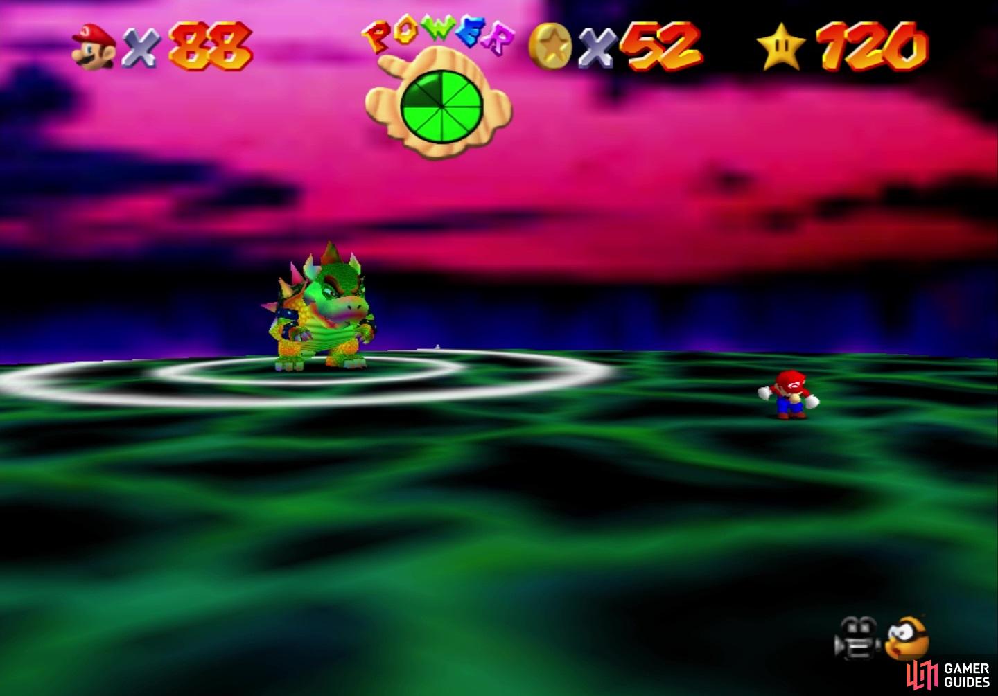 Bowser can jump and send out some shockwaves