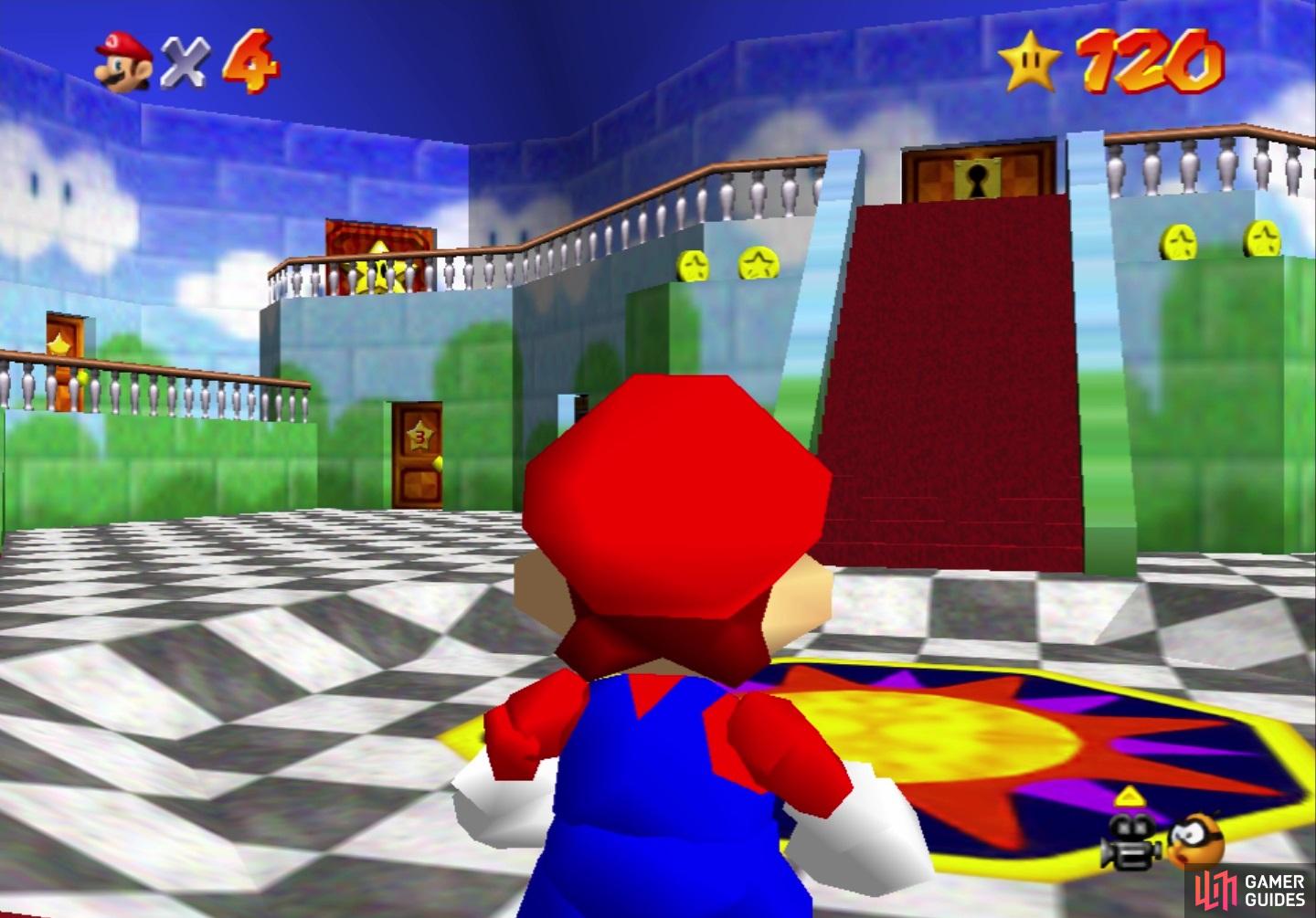 Super Mario 64: Castle Secret Stars, Cap unlocks for the Red Blue and Green  Boxes