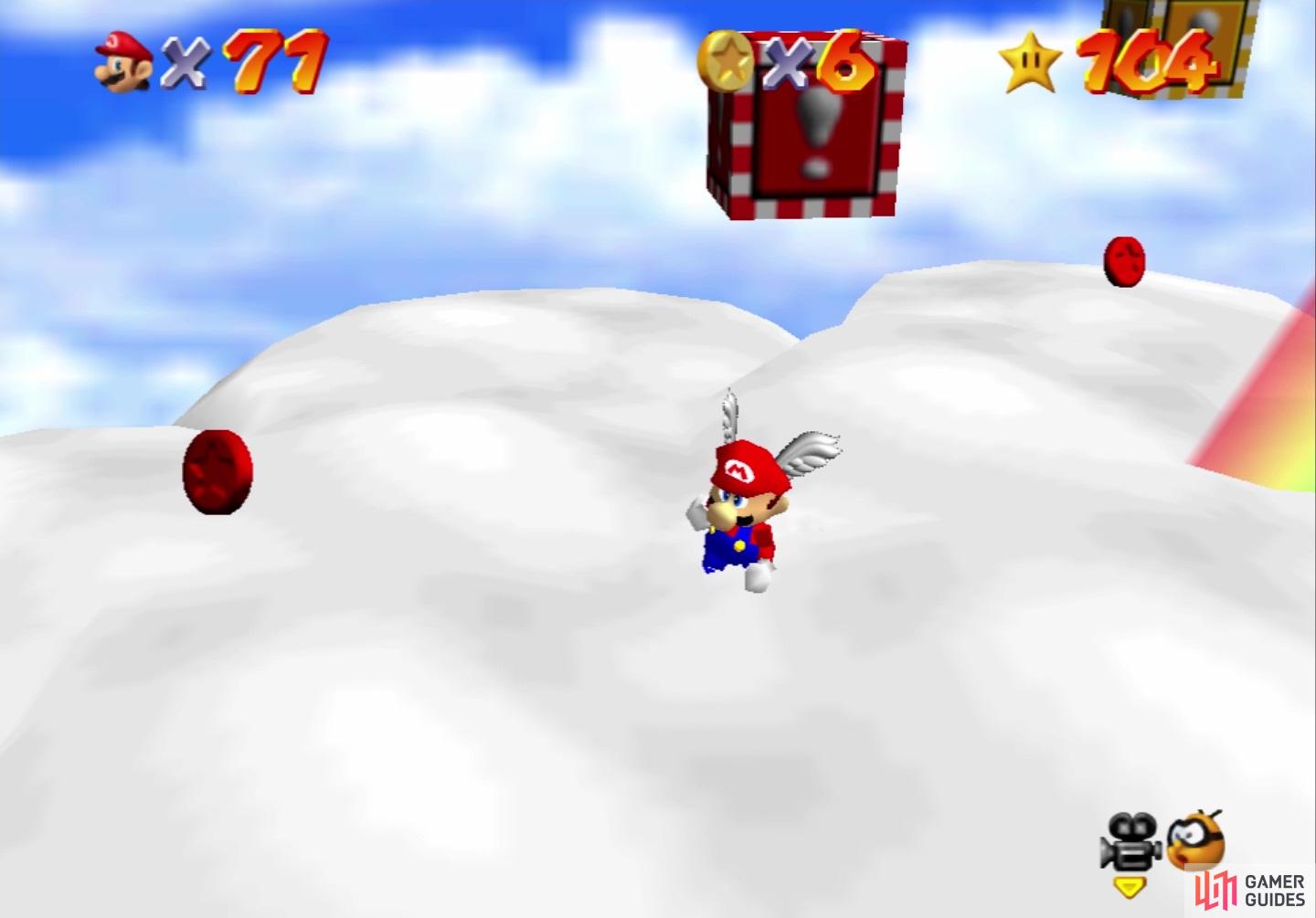 Super Mario 64: Castle Secret Stars, Cap unlocks for the Red Blue and Green  Boxes