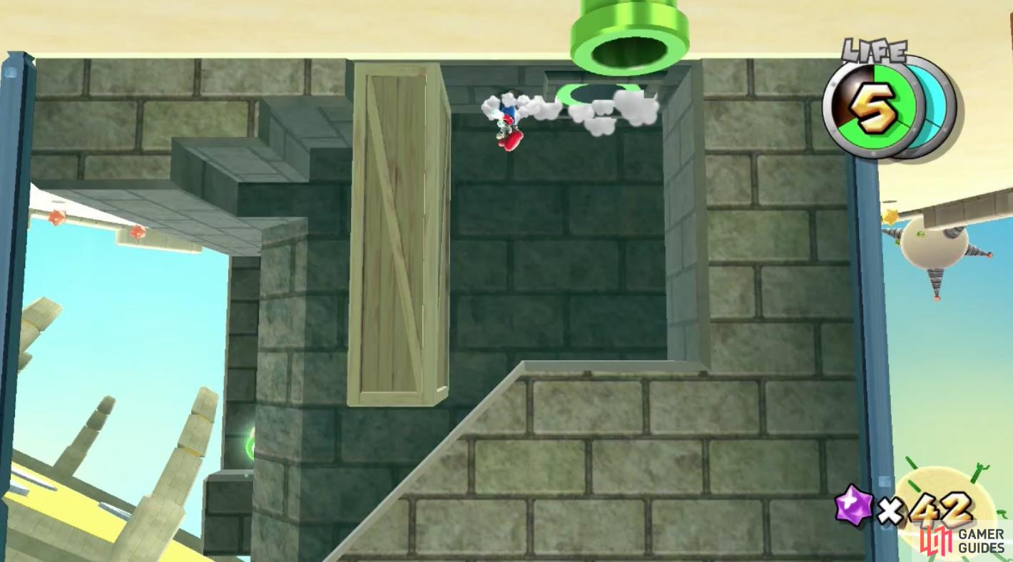 The castle will have obstacles that you can break with your spin attack