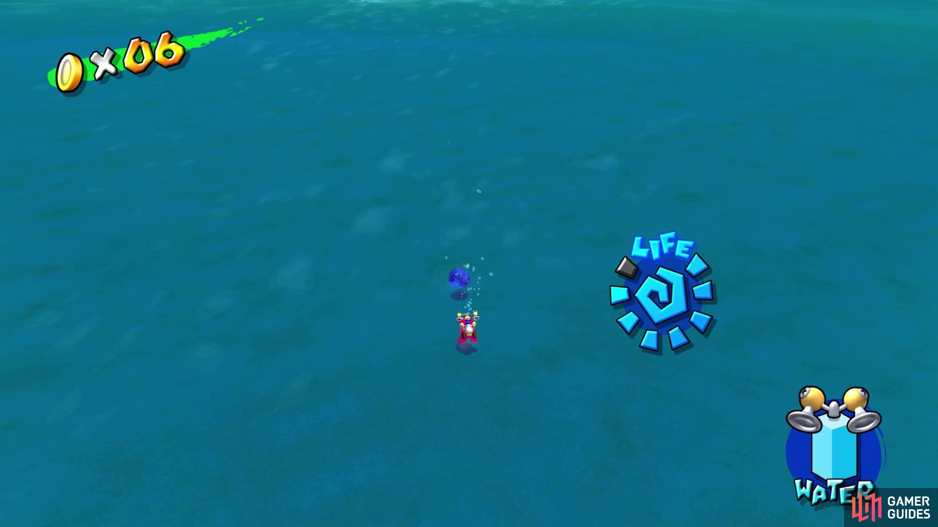 Blue Coin #11 is in the water in between the island and reef