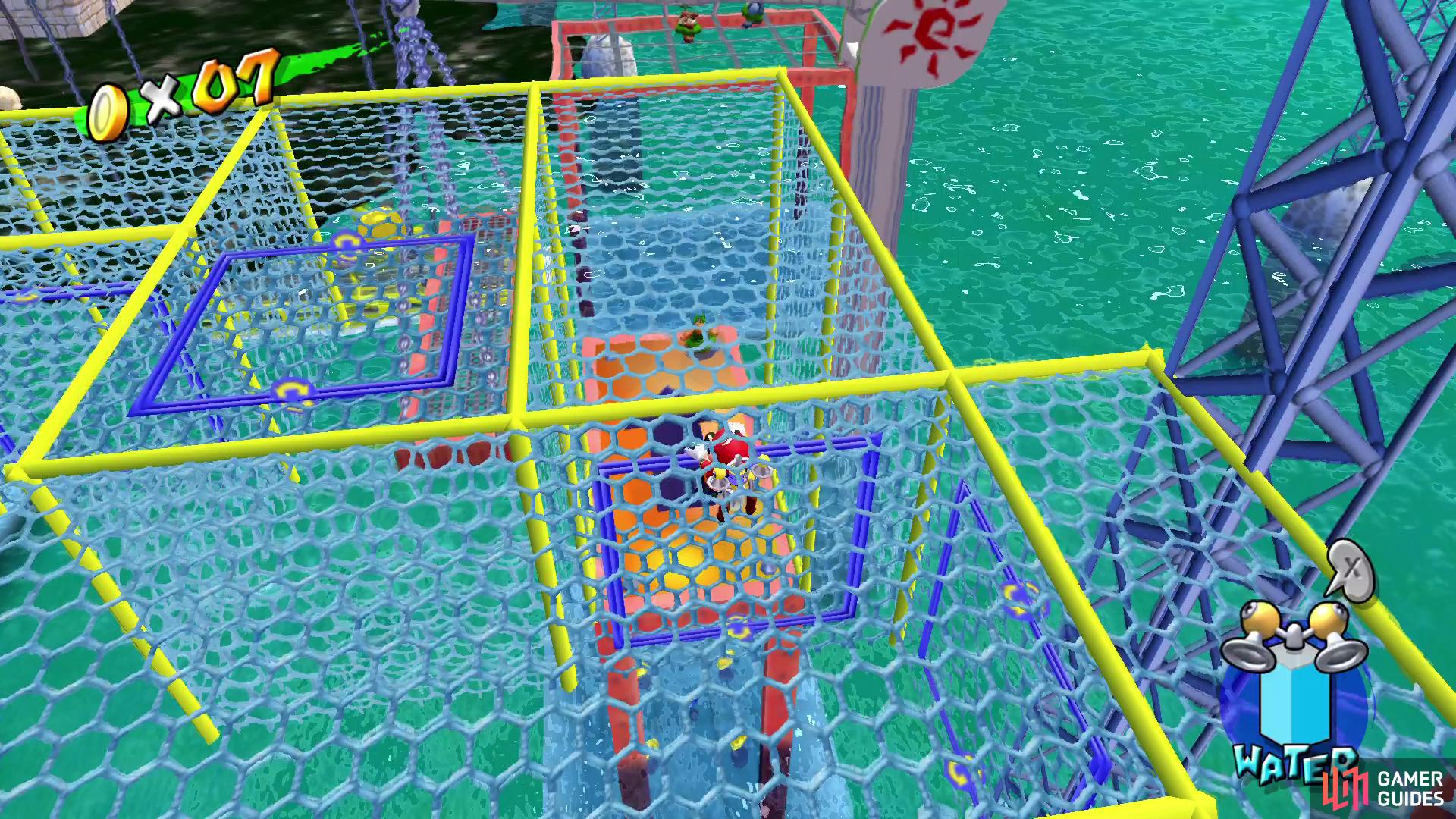 then do the same here to reach the platform in front.