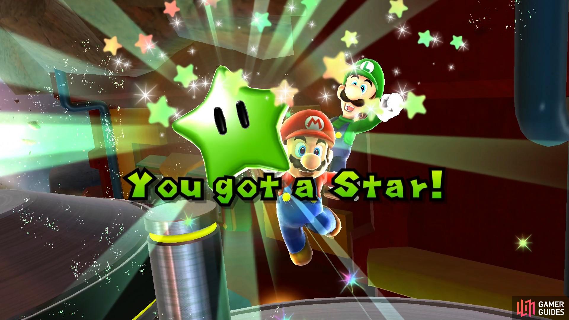 Free Luigi and he'll give you a rare Green Star!