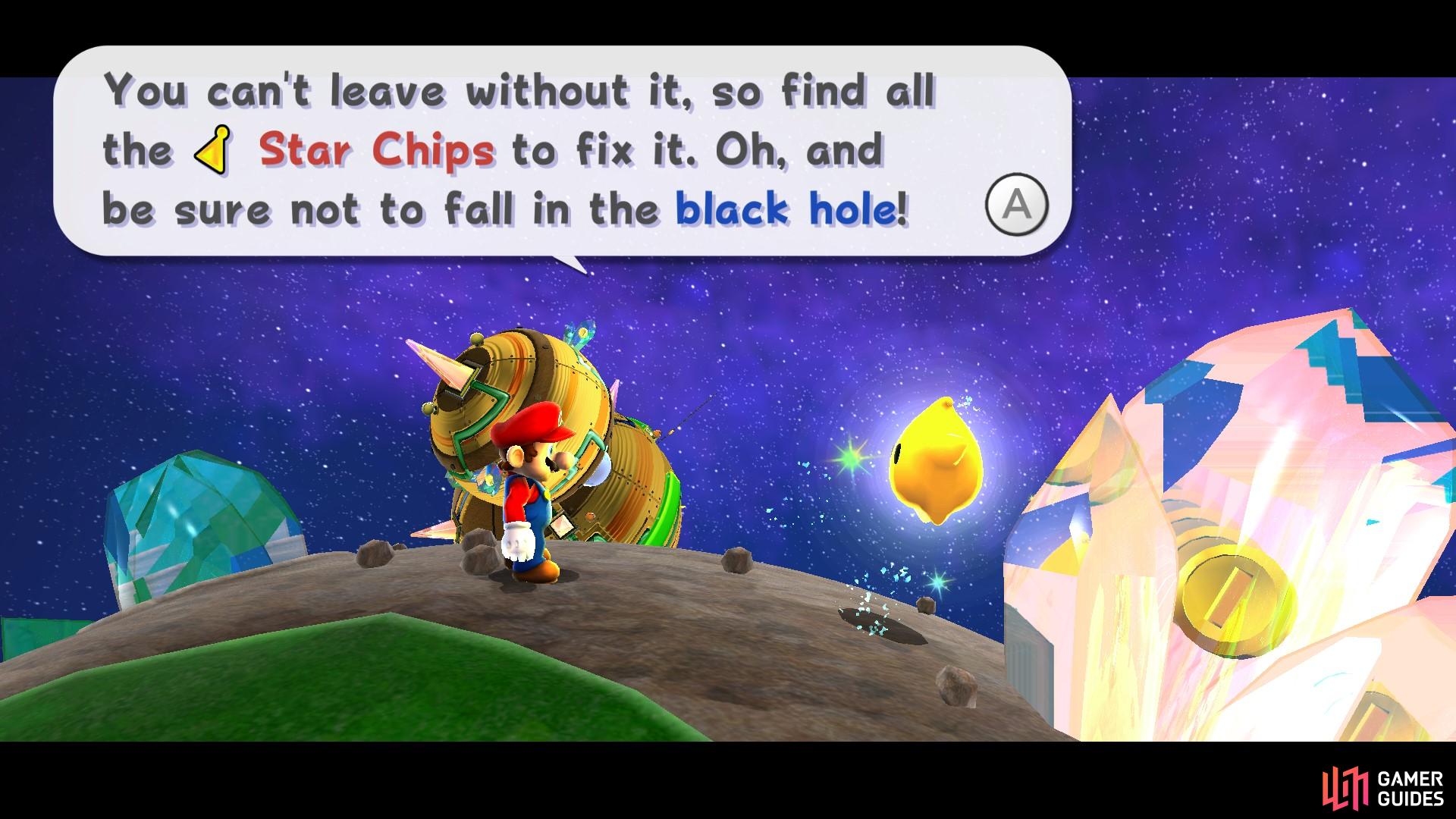 You'll need to collect all the Star Chips to continue.