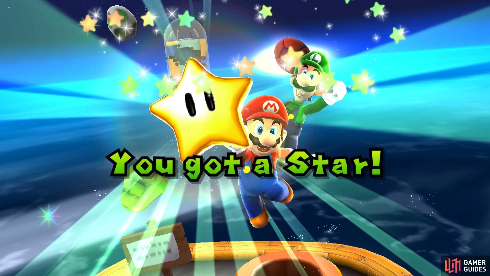 then talk to Luigi to grab the star!