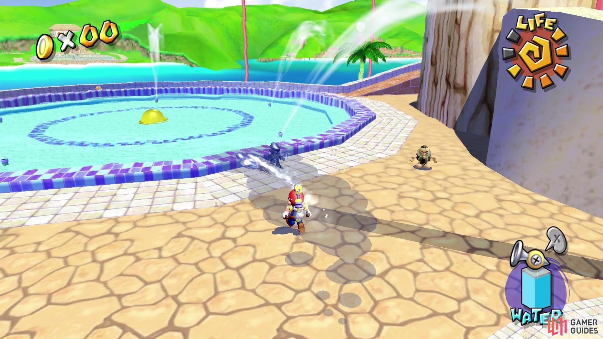 Shadow Mario will take you all around the map
