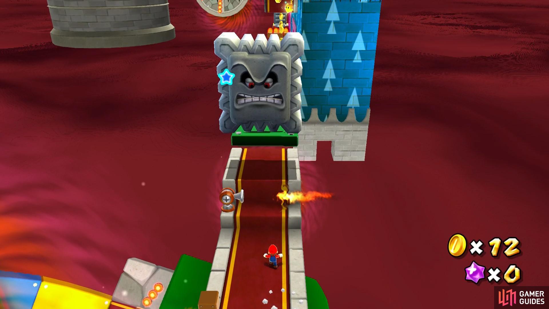 The Thwomp will instakill you so watch out!