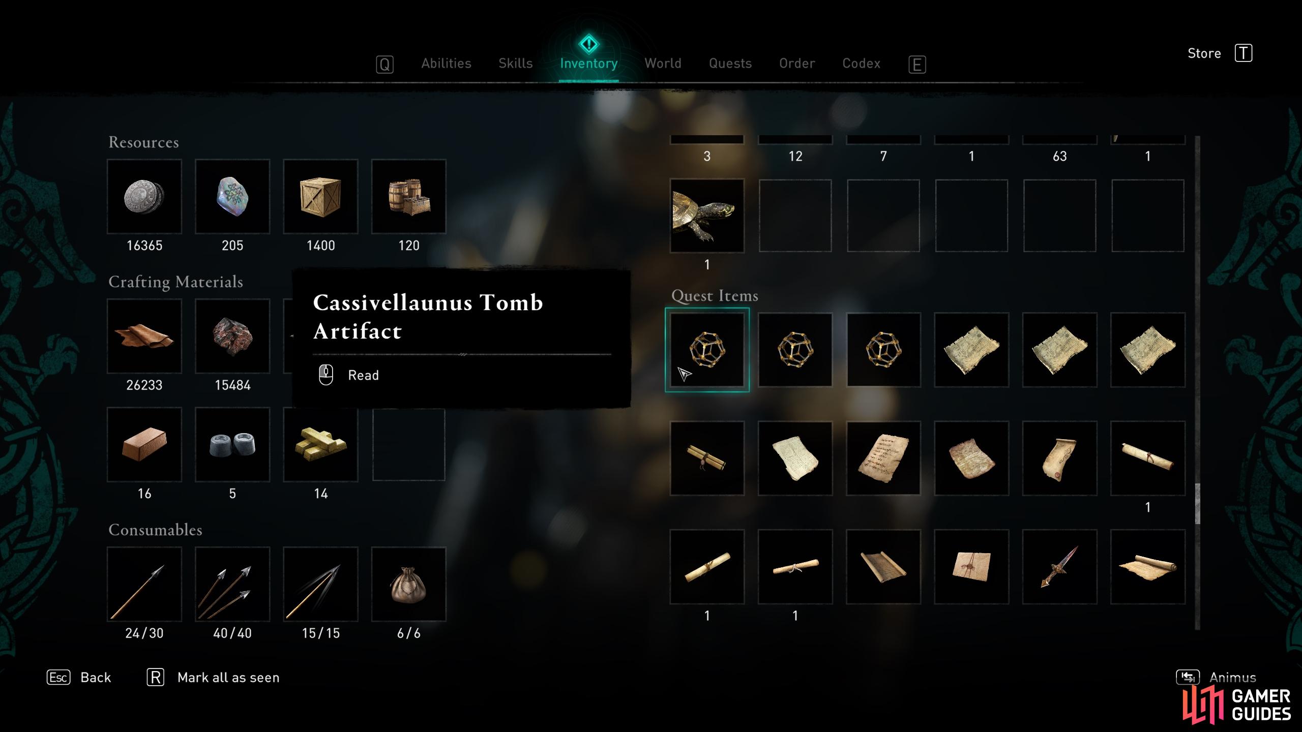 Youll find the artifacts in your inventory once youve looted them.