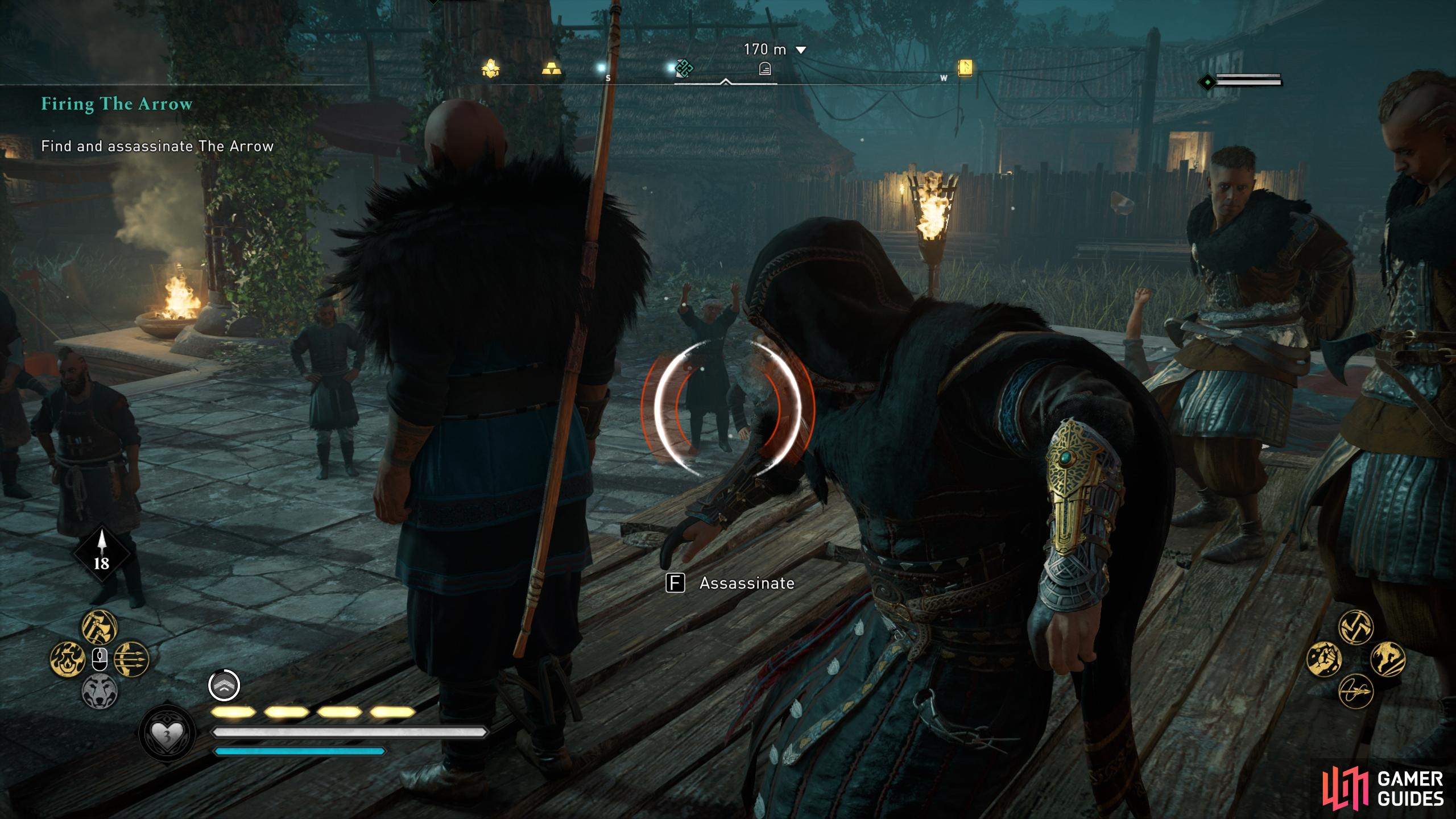 With the Advanced Assassination skill, you can kill The Arrow in one hit.