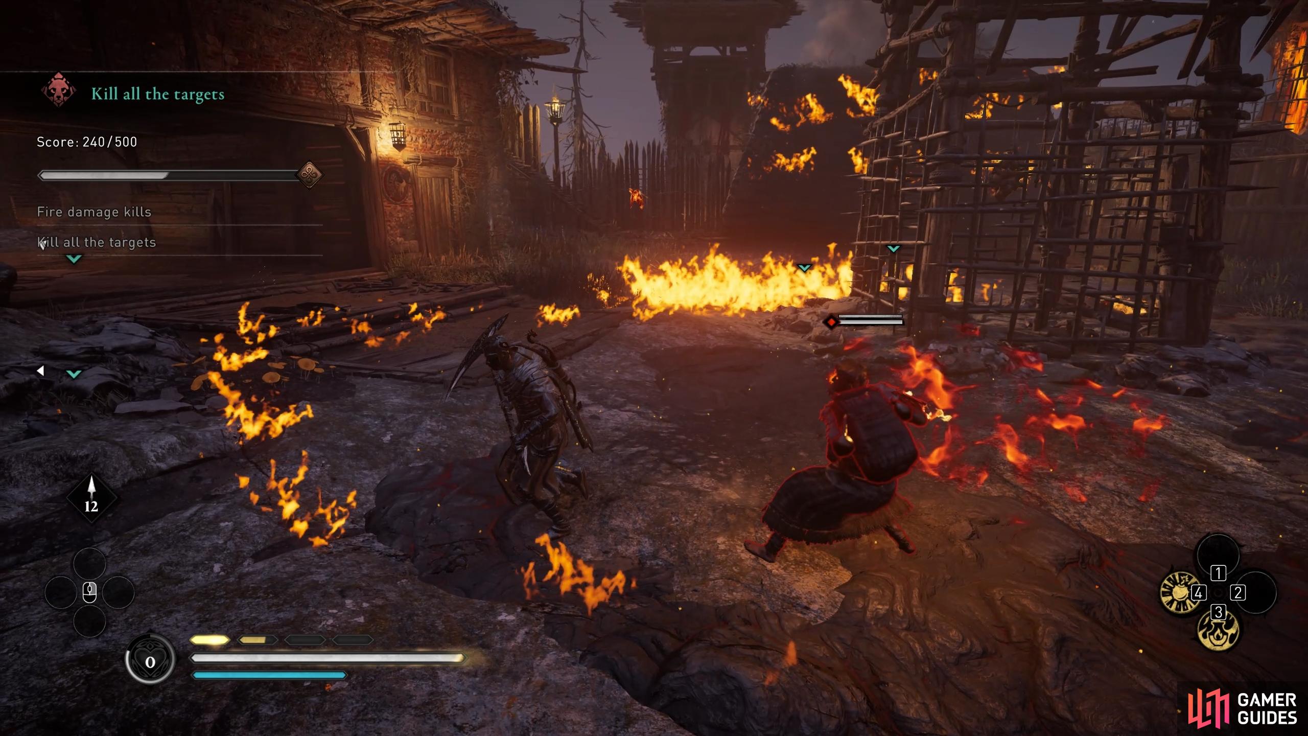 Be sure to avoid the explosive fire attacks from some enemies, often preceded by the red rune aura around their body.
