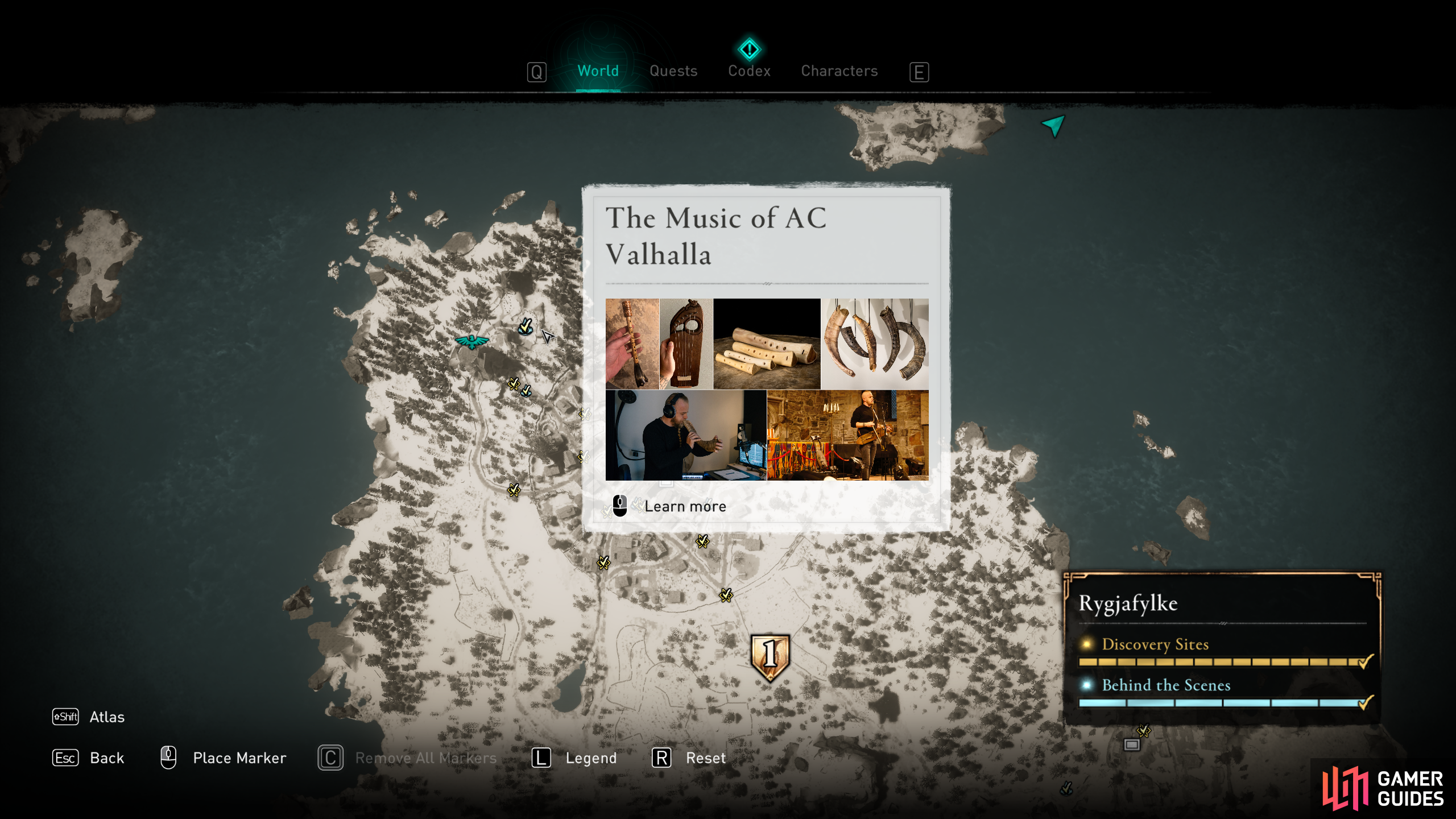 You'll find Behind the Scenes teal icons on the map.