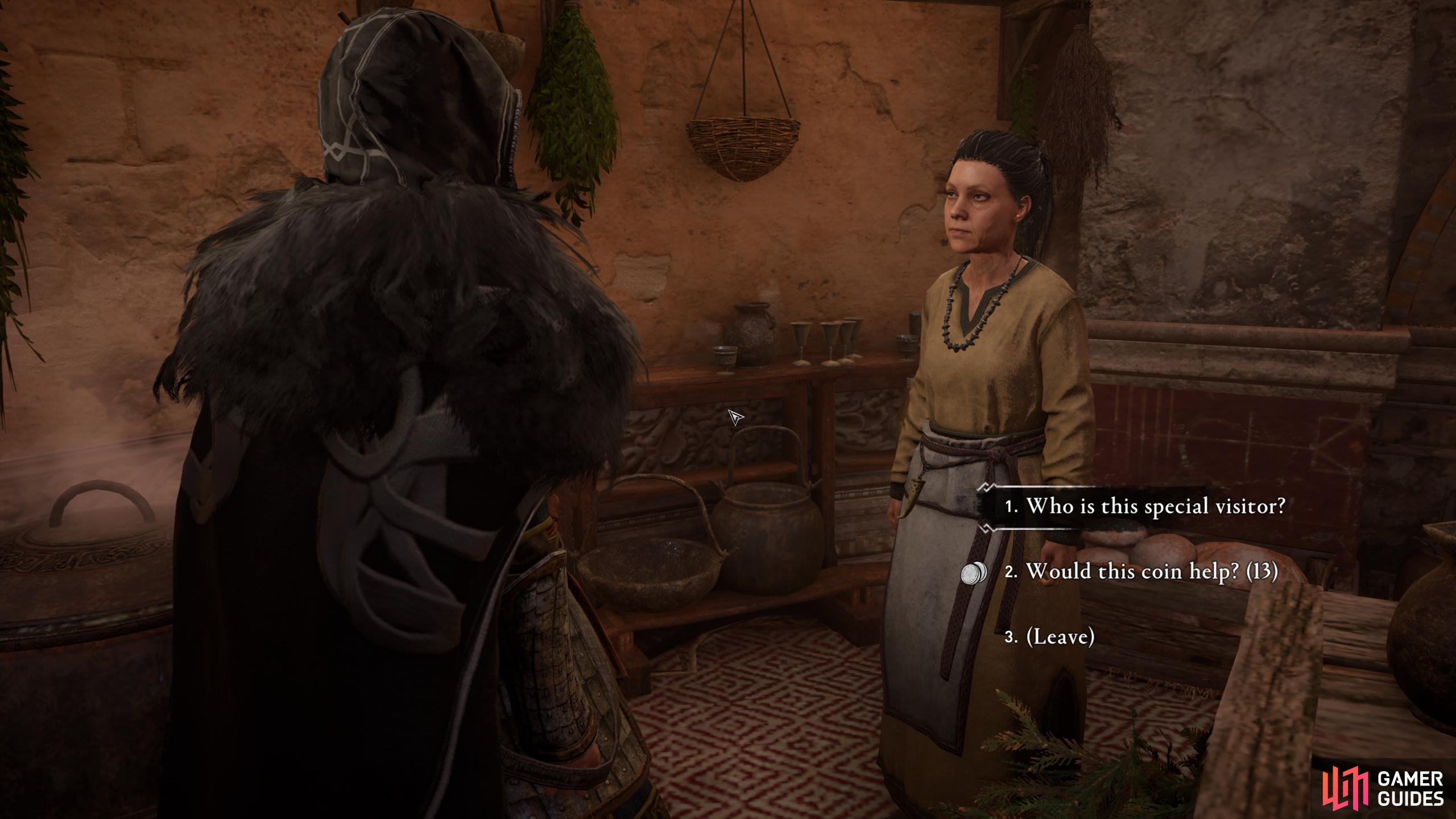 You can bribe the barwoman to learn of an alternative entrance to the brothel if your charisma is lower than 2.