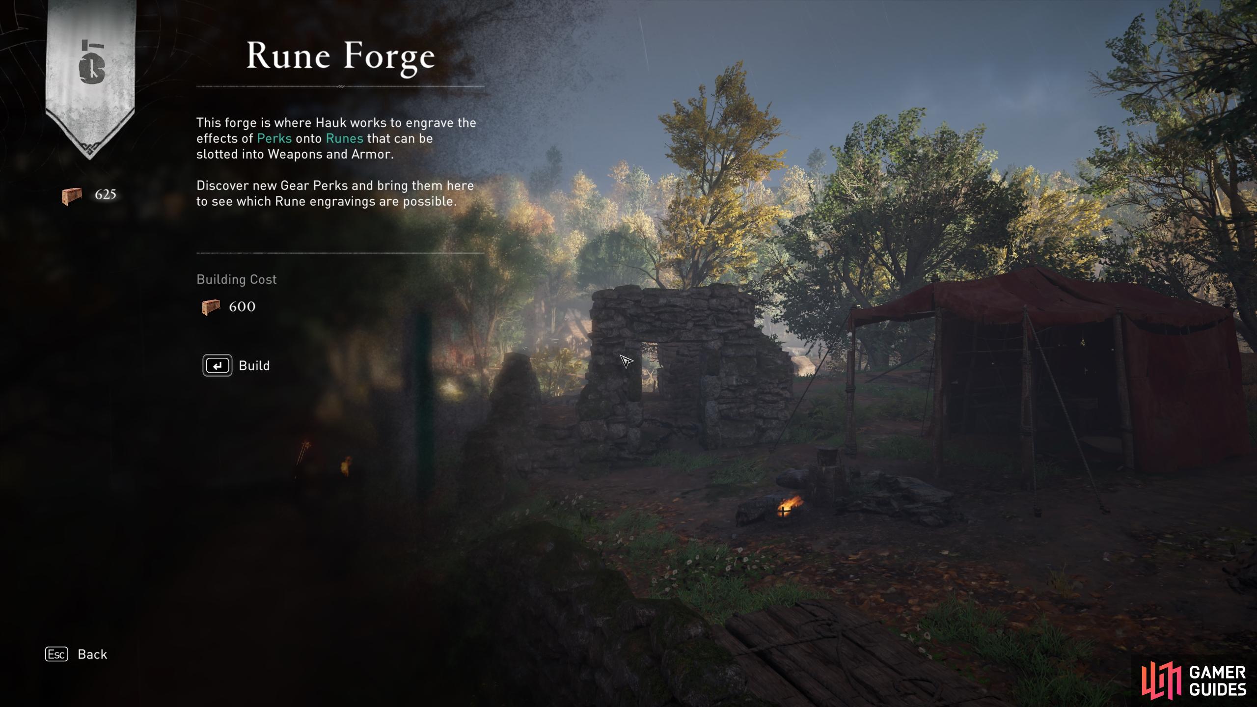 You'll need 600 Foreign Supplies to build the Rune Forge, which you an acquire from River Raids.
