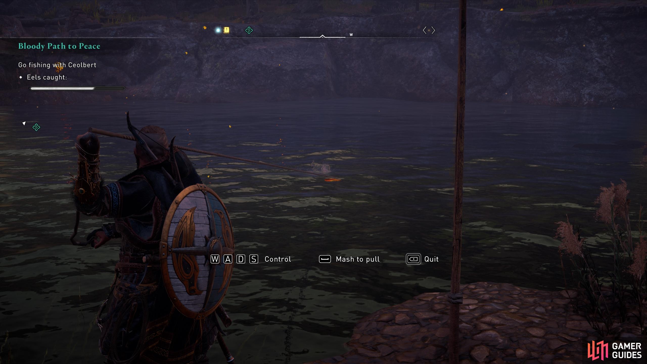 You'll need to catch at least 3 eel from the pond, or kill and loot them with your bow or melee weapon.