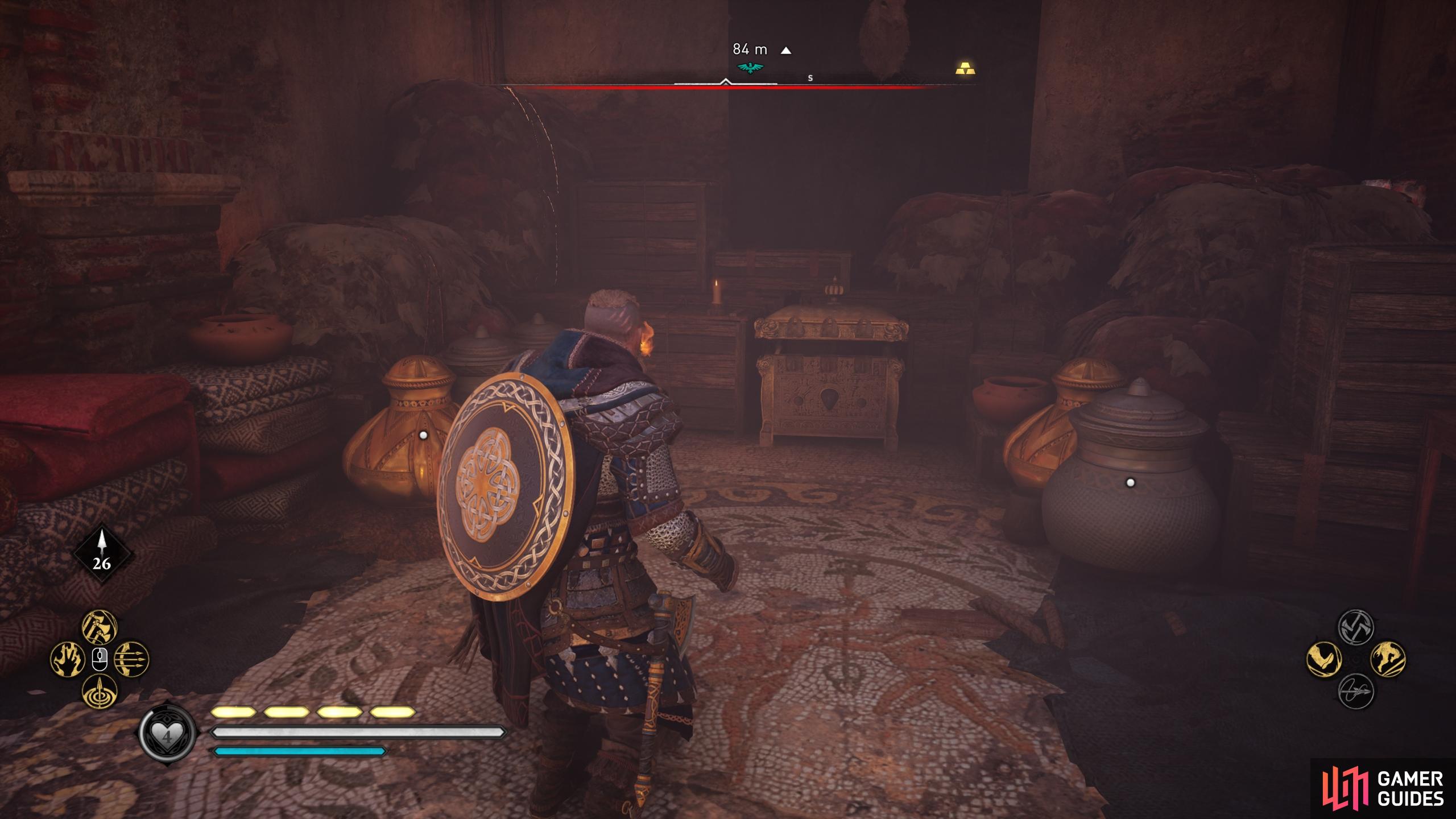 Youll find the chest in a treasure room on the southern side of the depot.