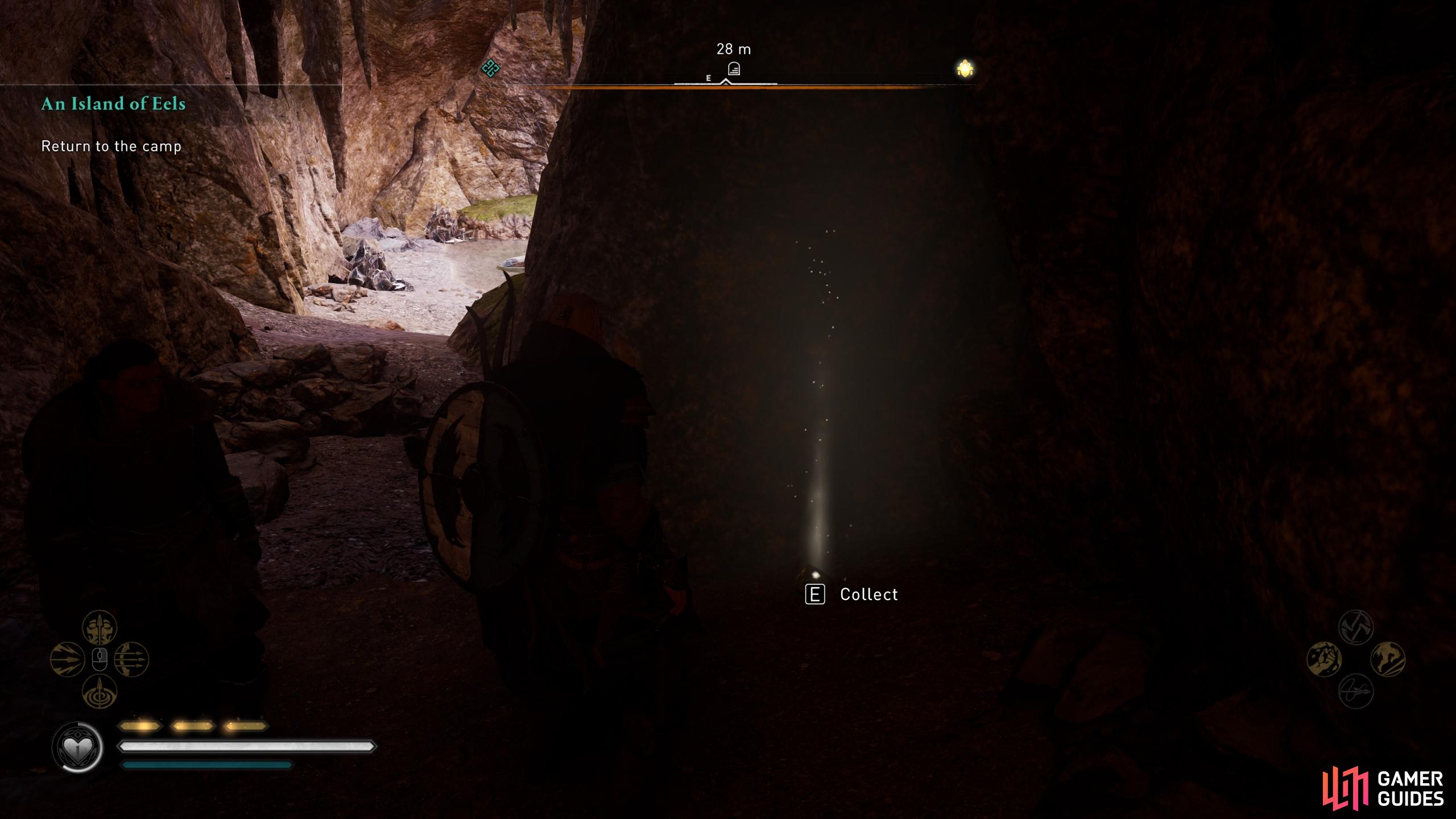 Be sure to collect the Opal near the entrance to the cave.