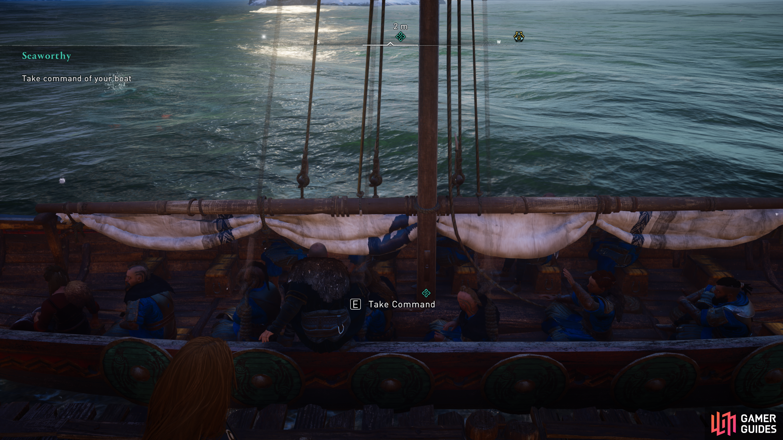 Command your longship when youre ready to leave.