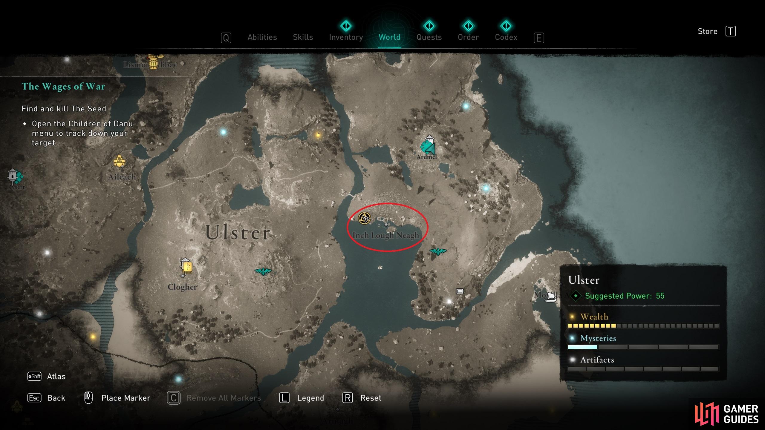 Assassin's Creed Valhalla: Wrath of the Druids - Children of Danu Locations