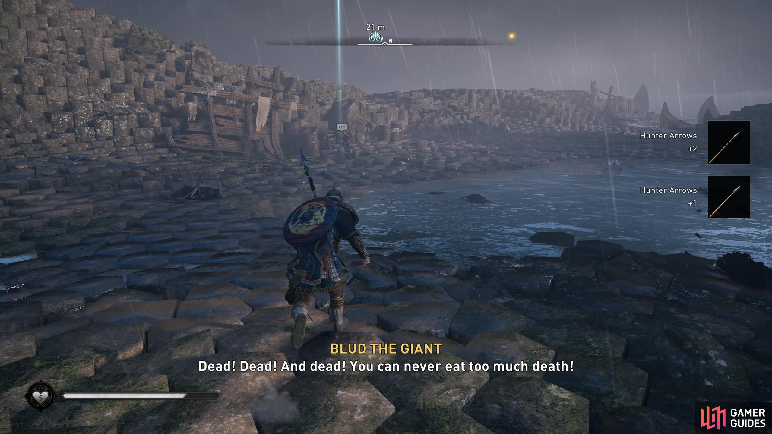 Speak with Blud the Giant and then defeat her to obtain the Dublin Champion Armor.