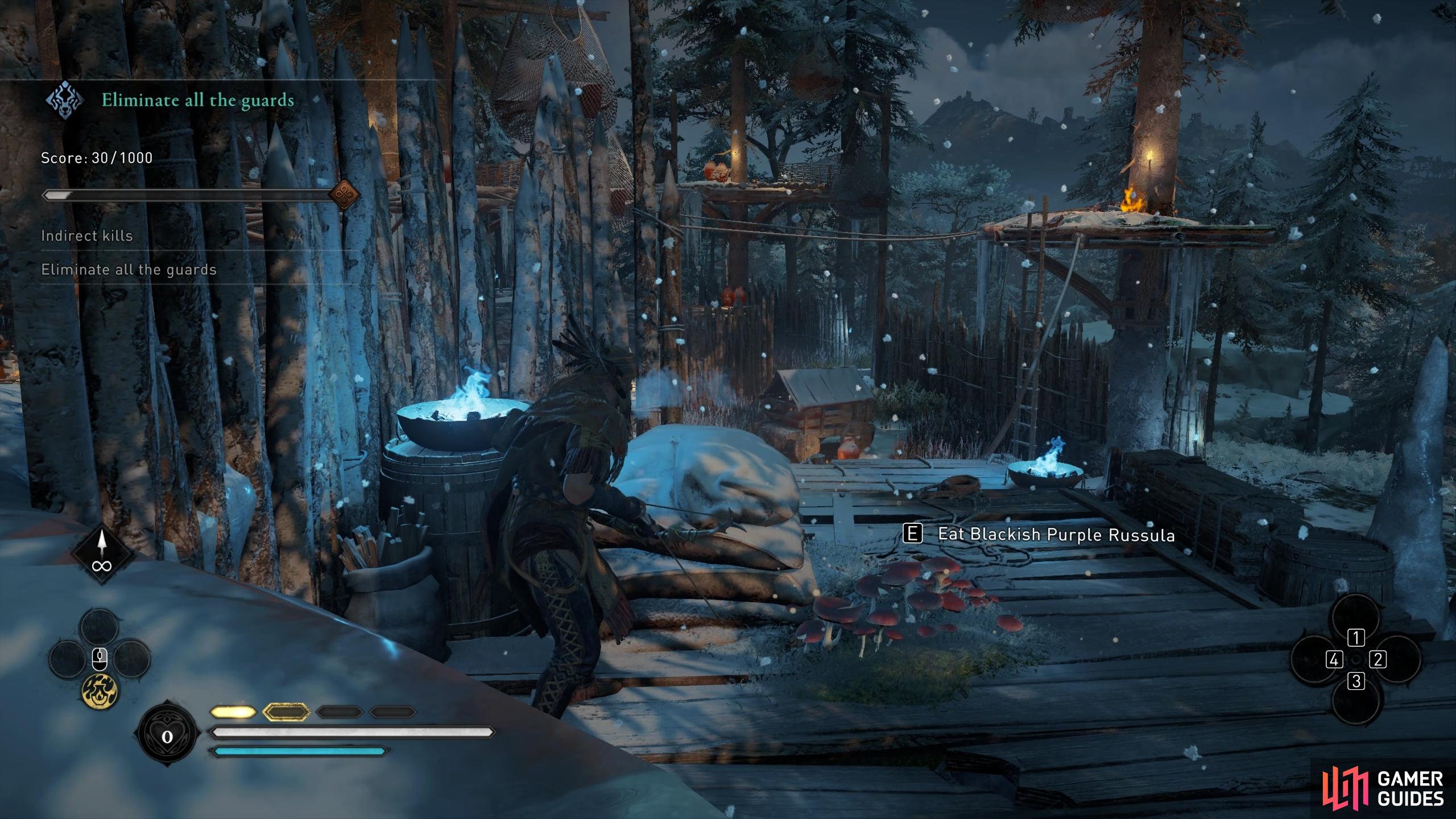 You'll find mushrooms scattered throughout the outpost which can be consumed to replenish adrenaline.