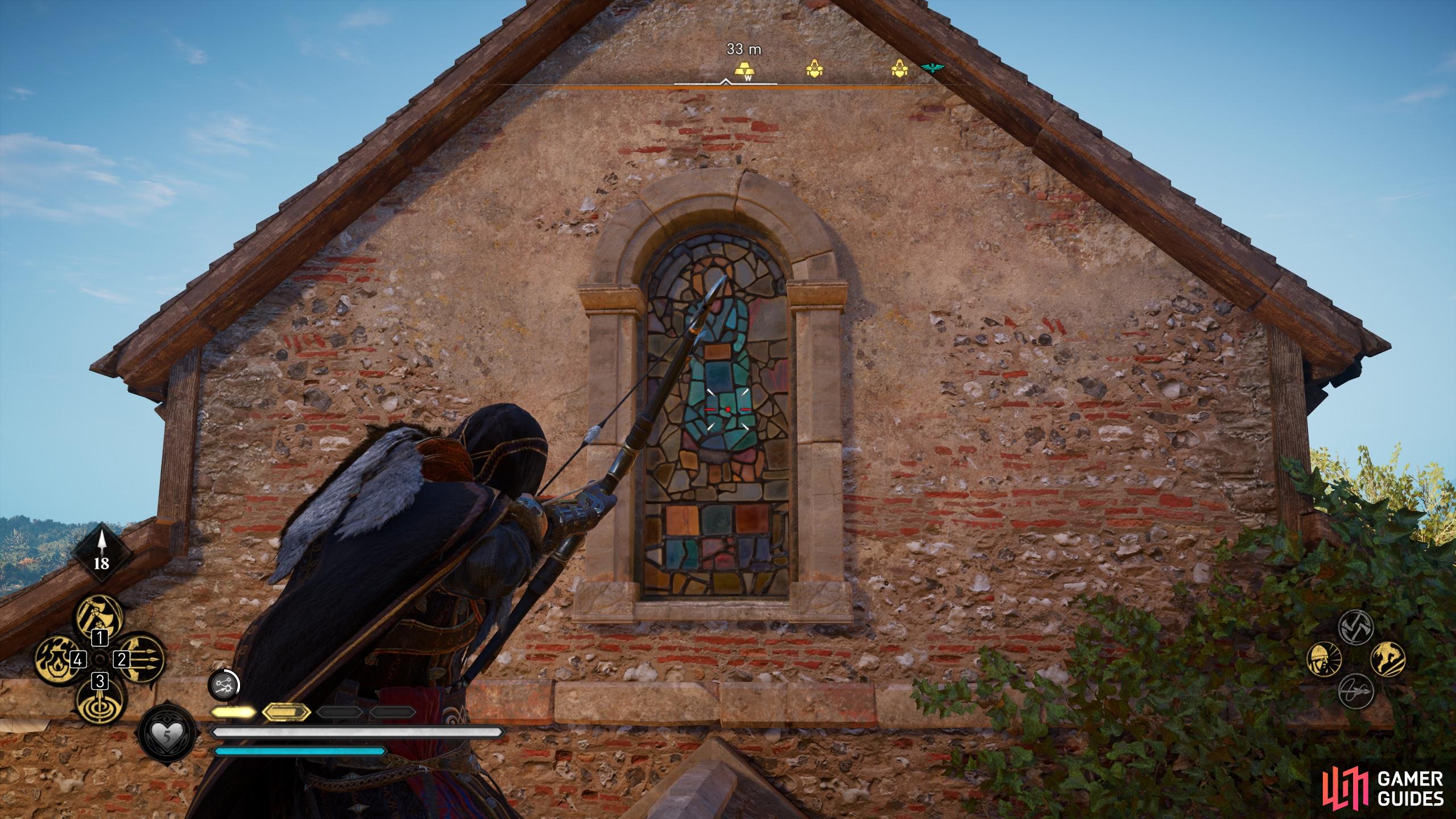 Shoot the window on the eastern side of the seminary to enter it.