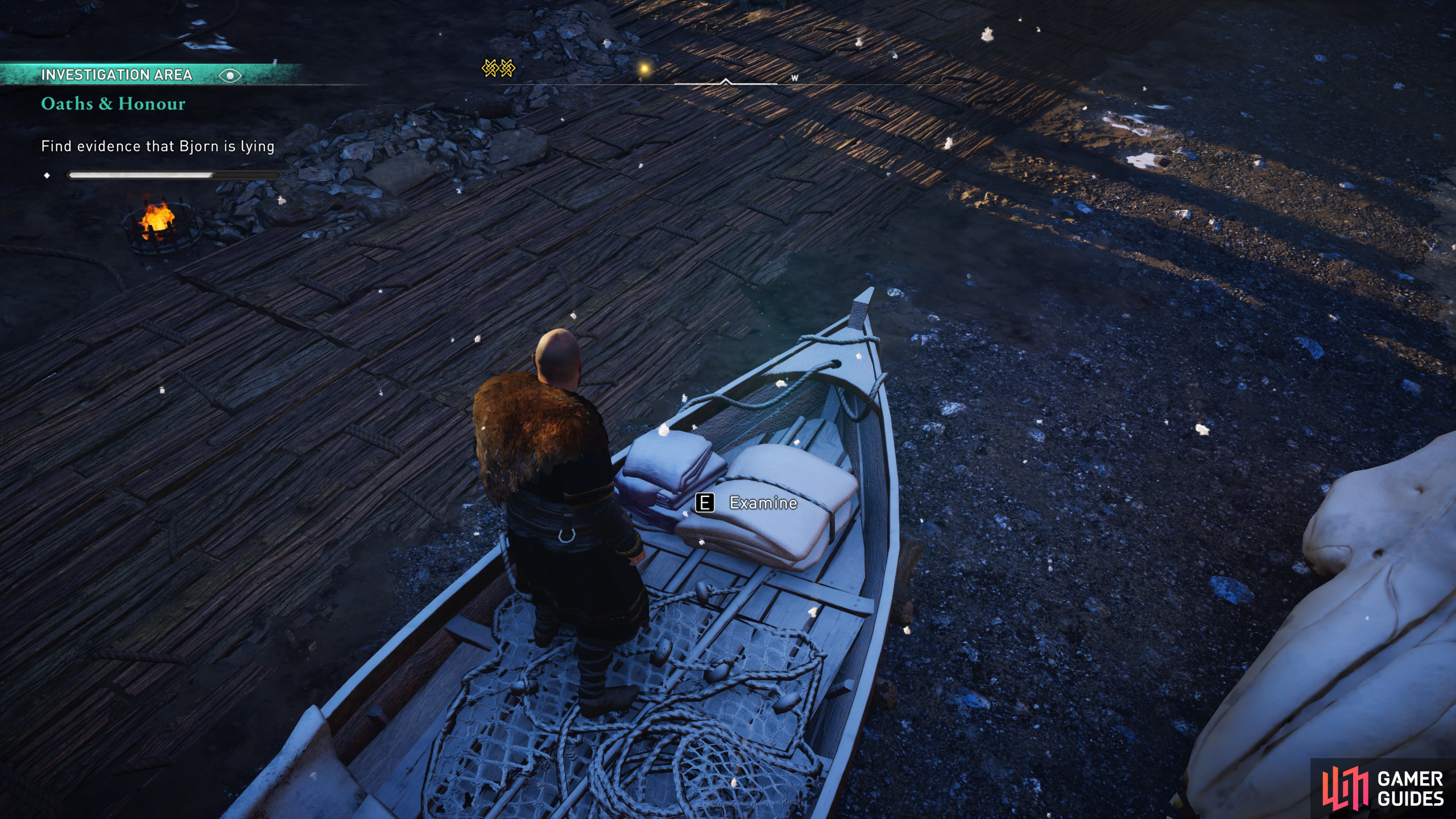 Youll need to examine Gunnhildas sail in Bjorns boat.