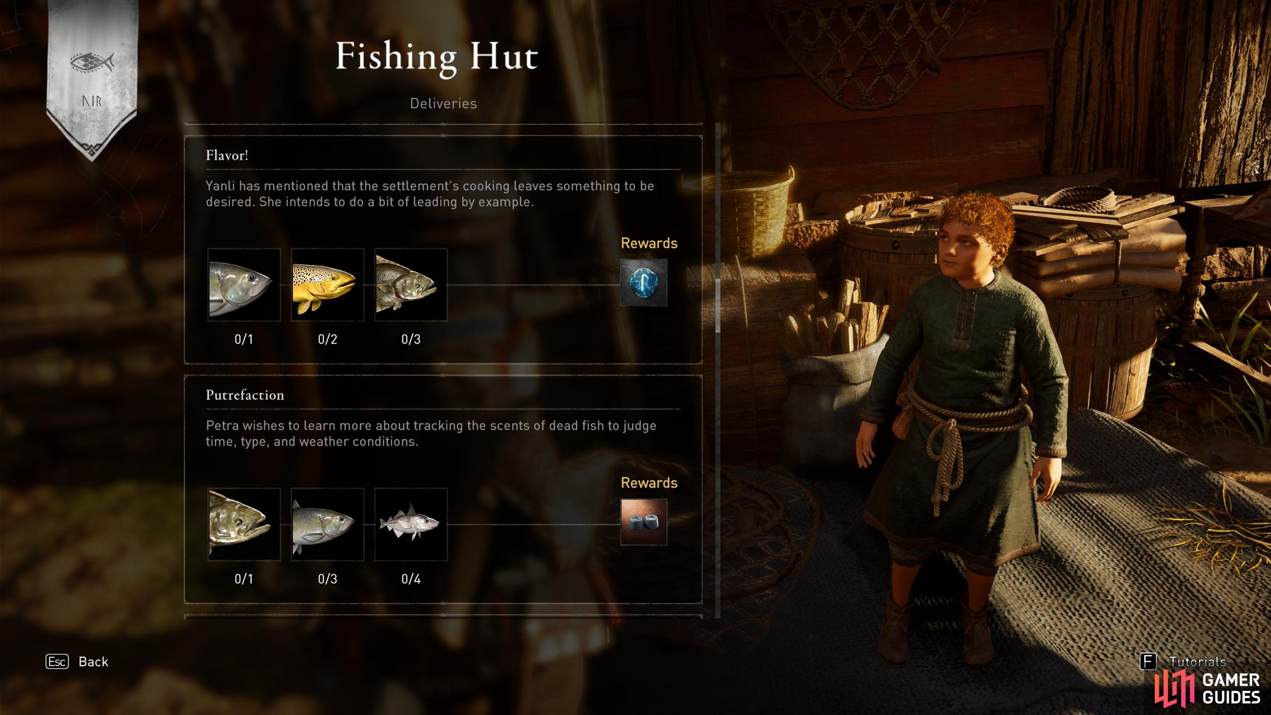 You can hand in specific fish at the Fishing Hut in exchange for unique rewards.