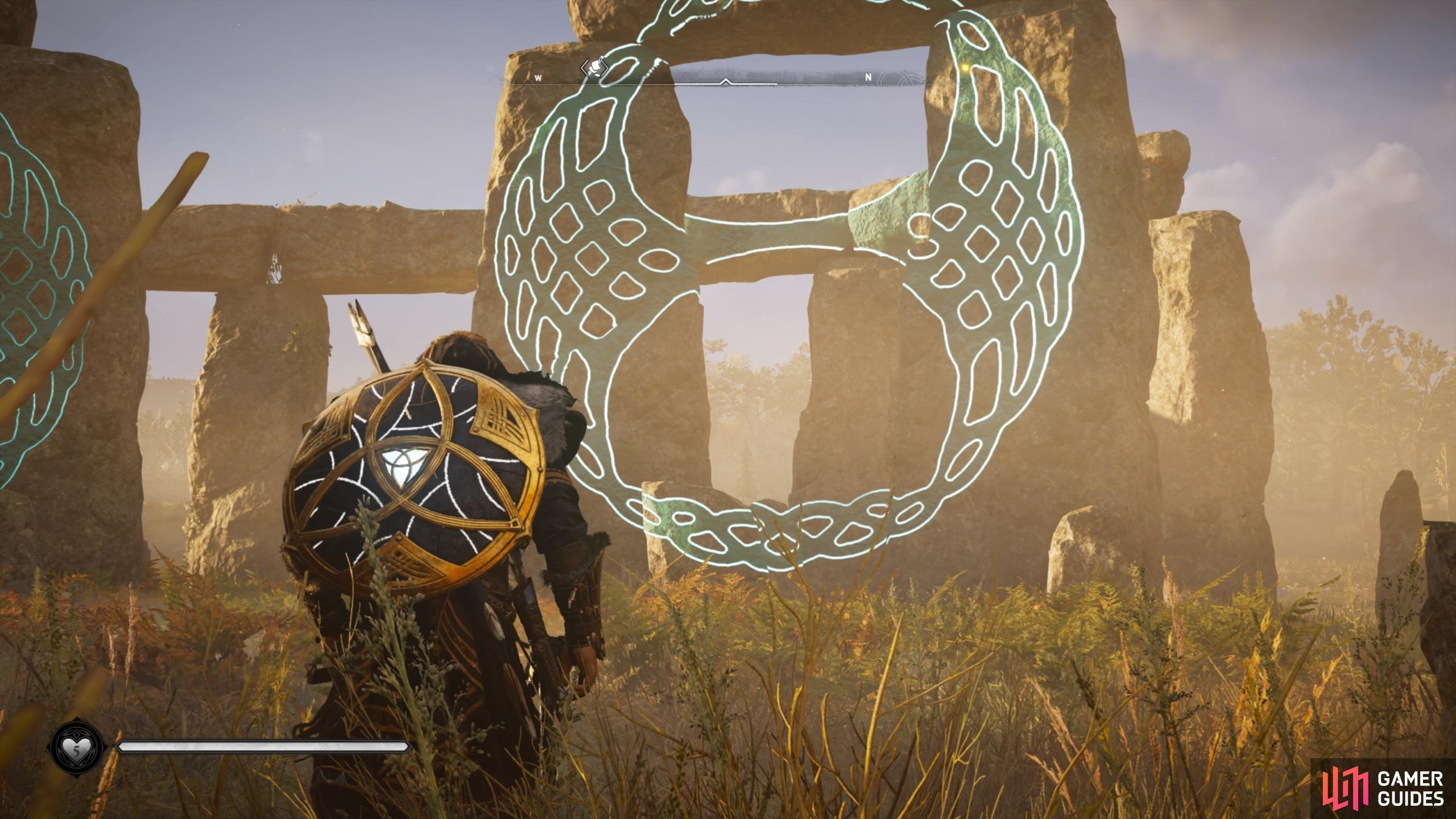 Youll need to face northwest when standing in the monument to align the symbol.