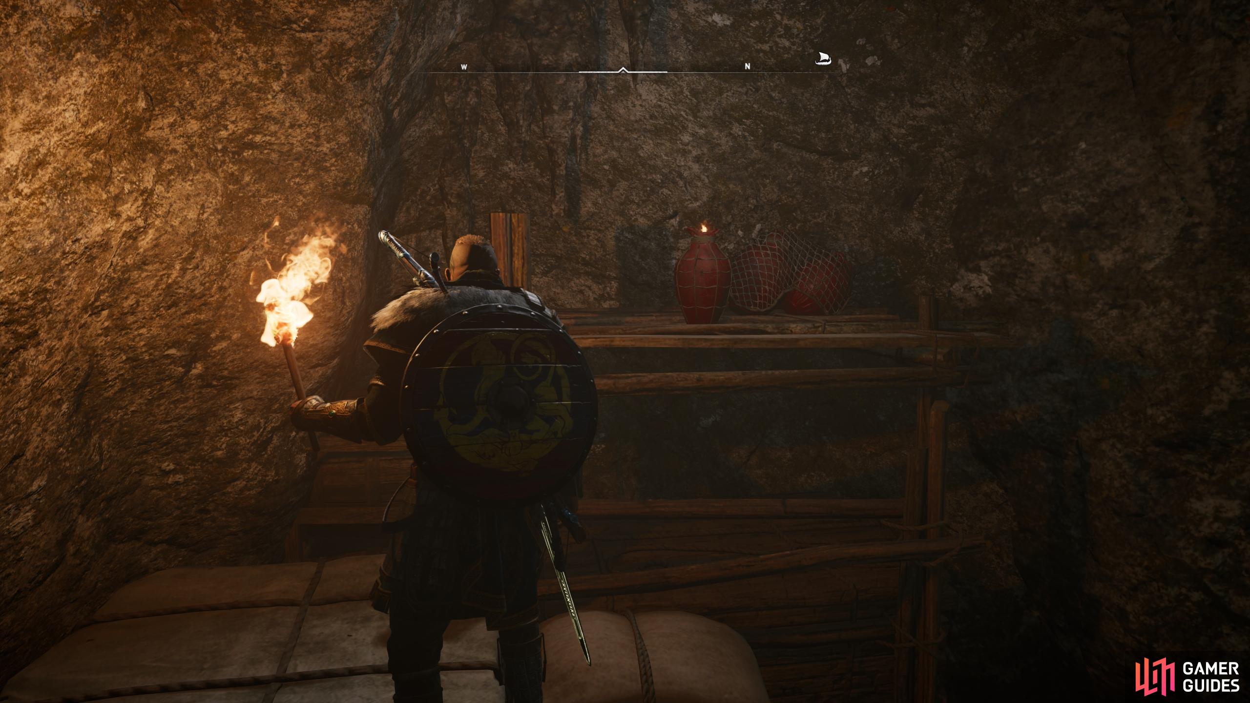 If you don't have Incendiary Powder Trap, you'll find a fire pot nearby.