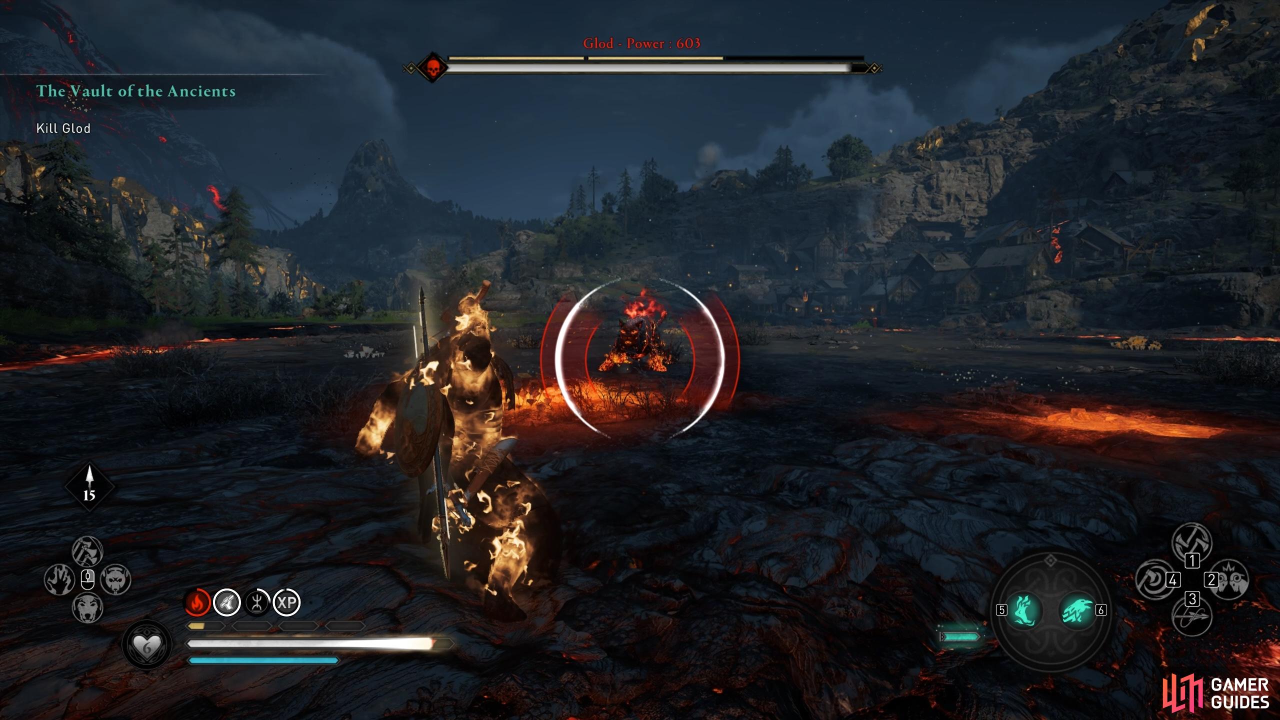 You'll need to use special abilities which target weak points, such as Precision Axe Throw, if you want to execute a stun attack early.