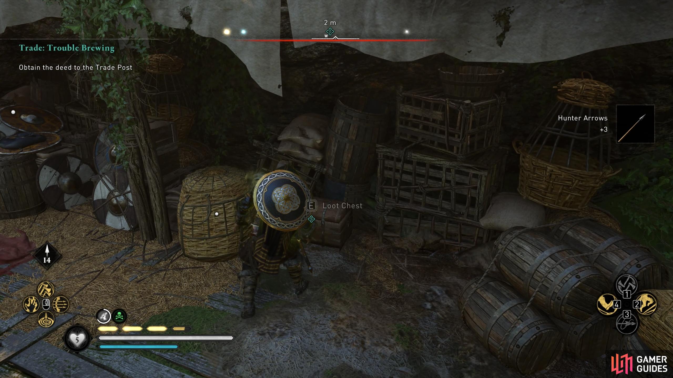 Youll need to loot the deed from a chest in the camp.