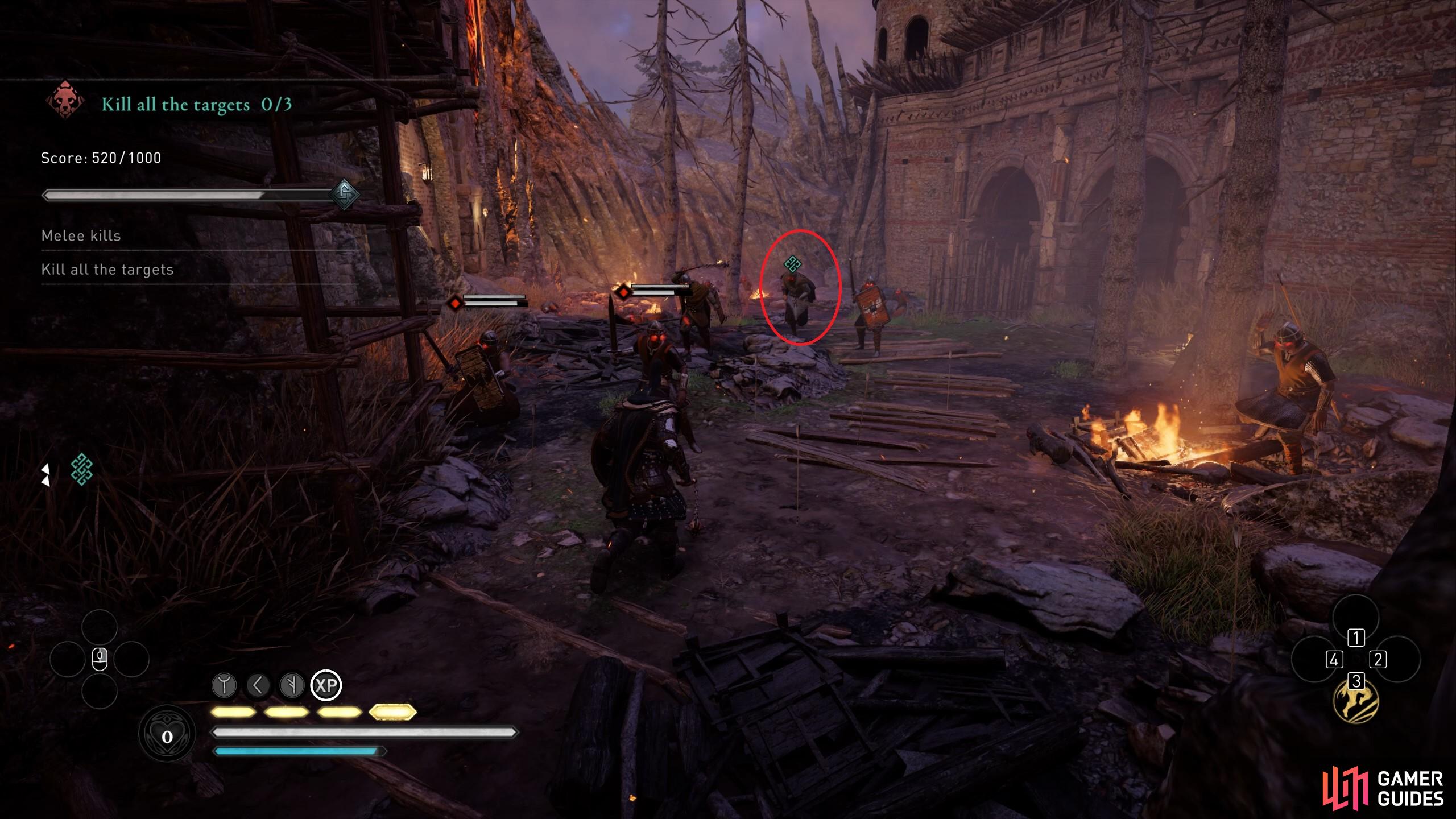 Don't kill all the marked targets until you've completed both objectives of parrying and melee kills.