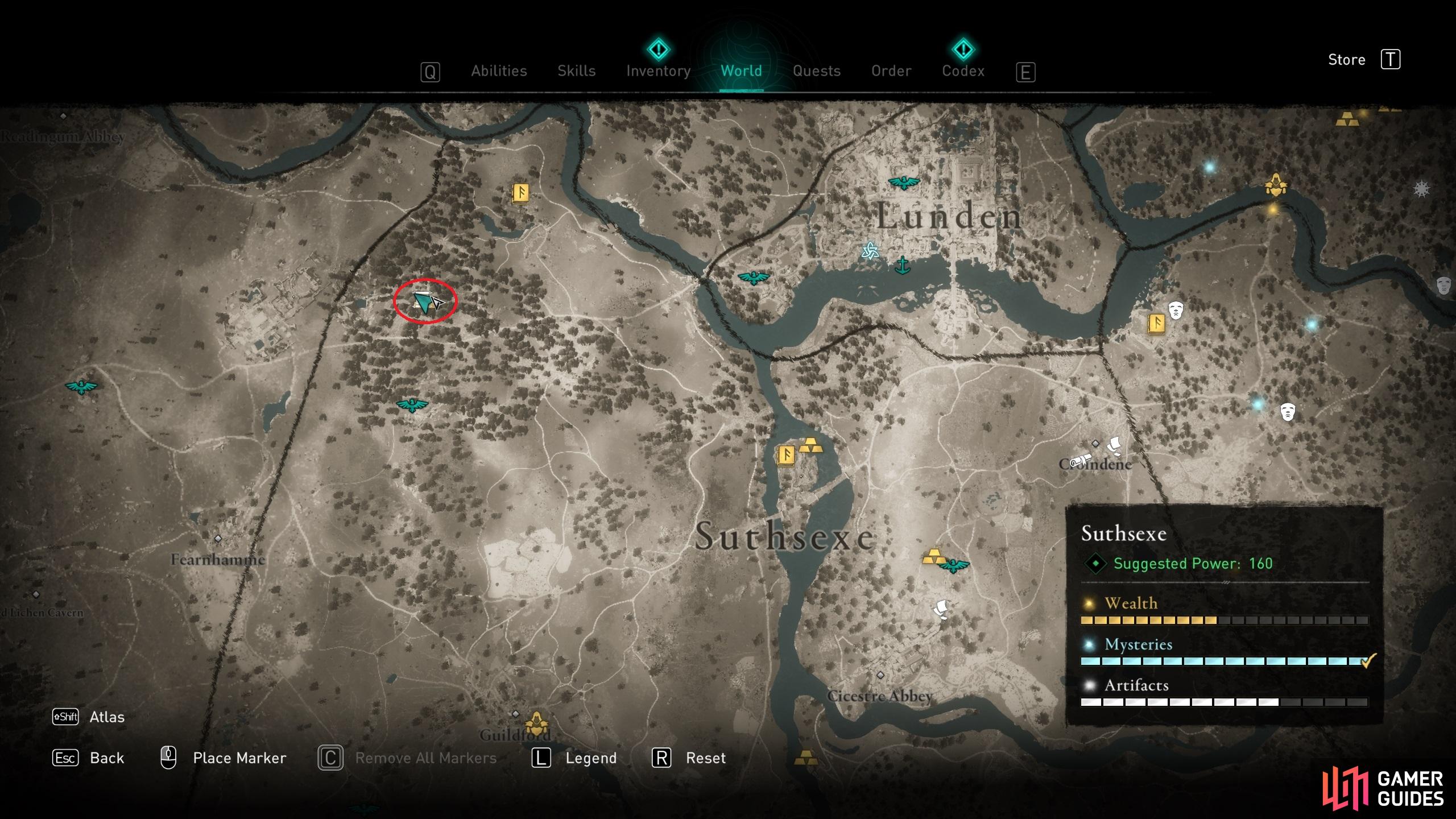 Treasure Hoard Maps - Suthsexe - Artifacts, Assassin's Creed: Valhalla