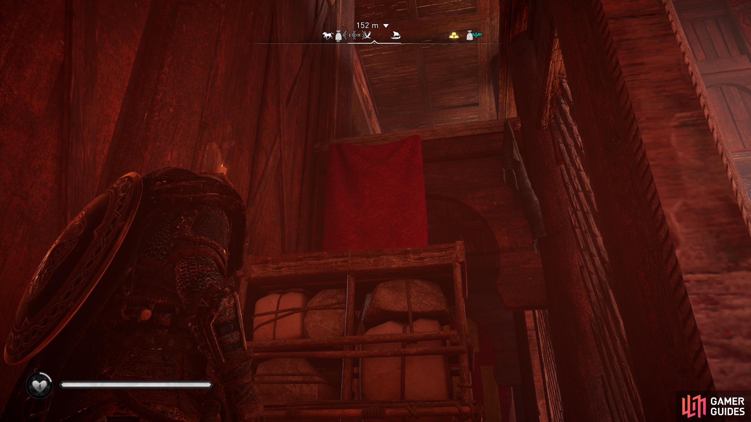 Move the barricade on the southern side of the church until you can use it to reach the platform.
