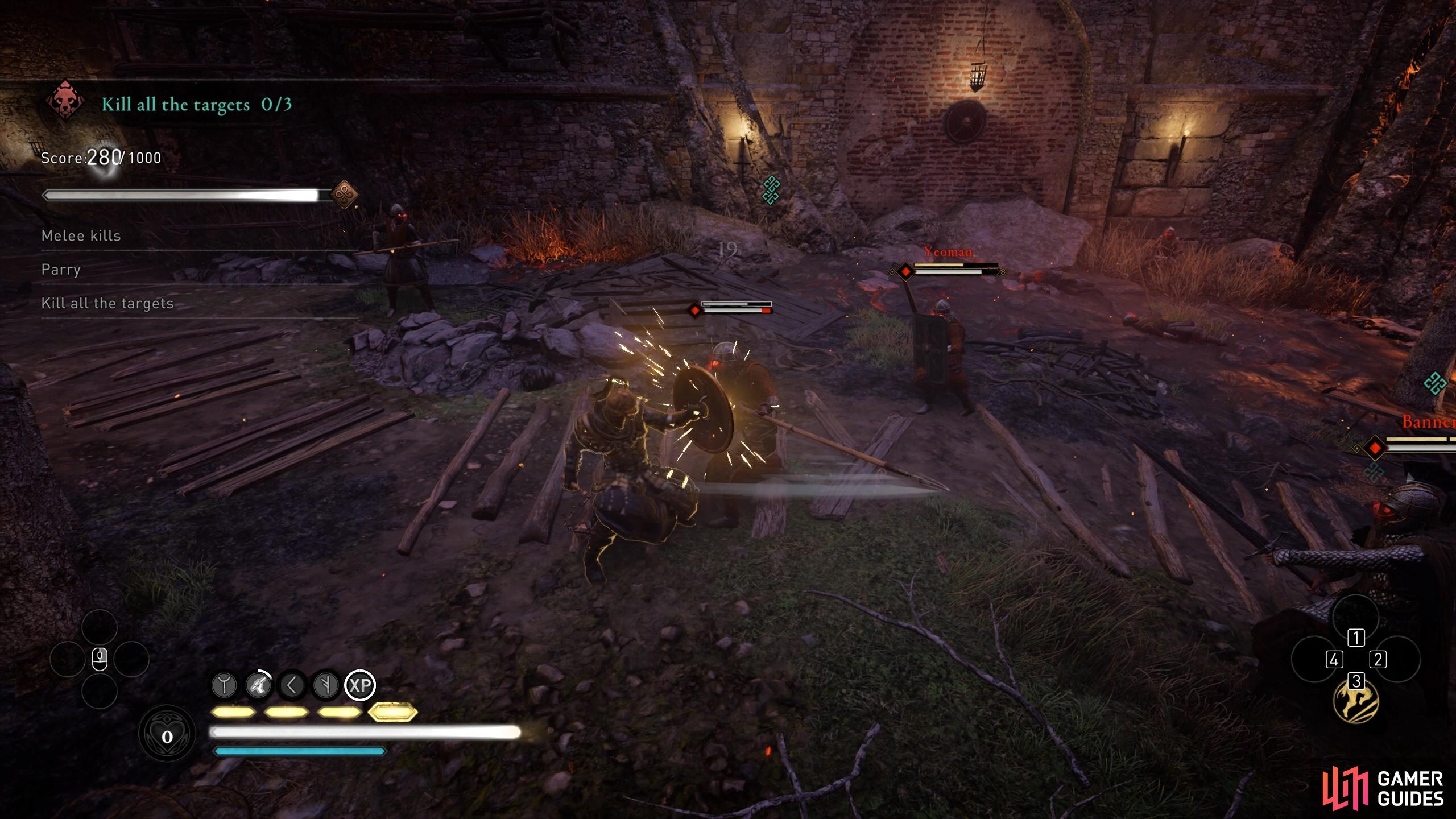You'll earn mastery points each time you parry, while also restoring some health.