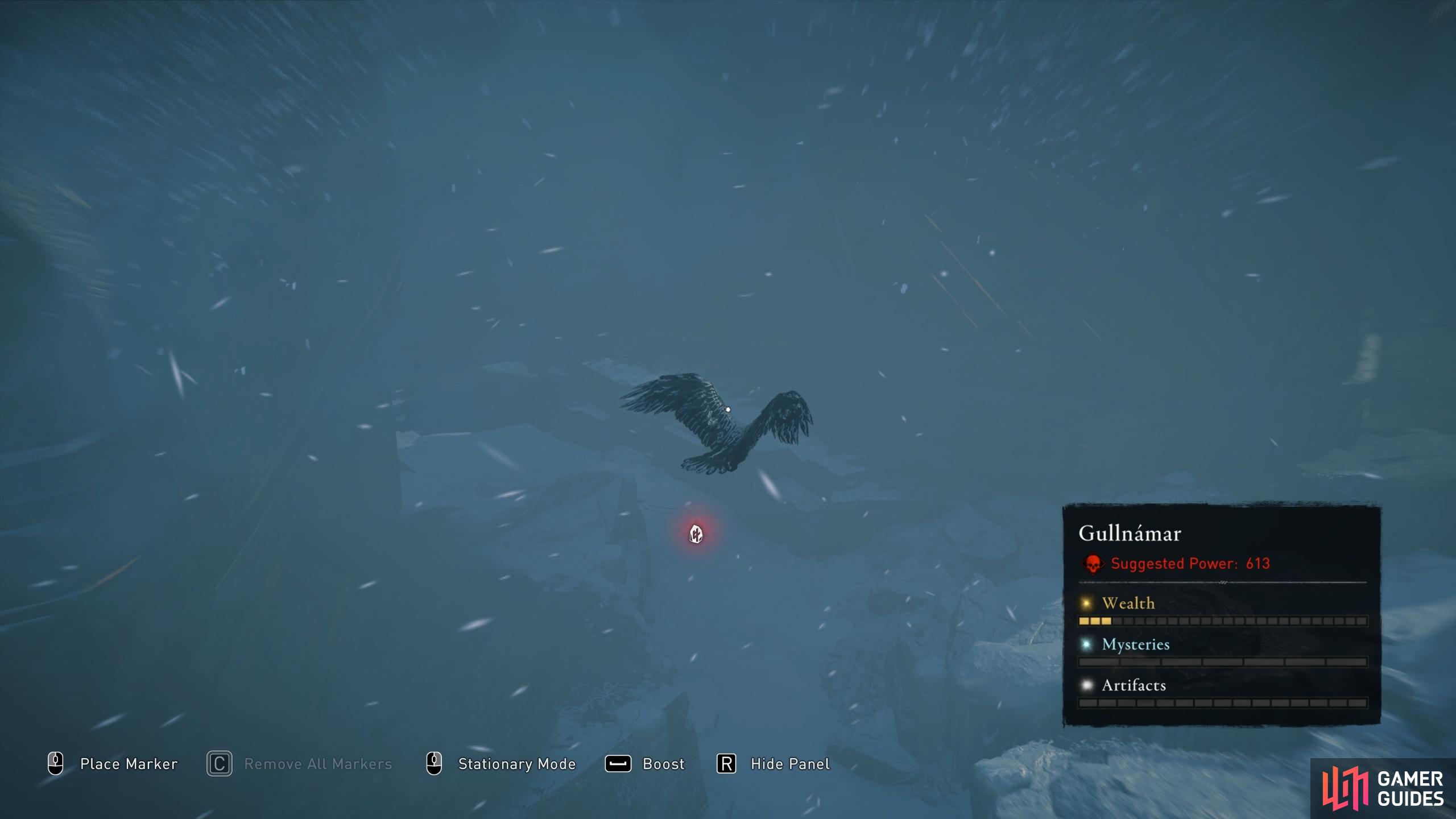 You can use your raven to scout for the exactly location of the first skull within the blight.