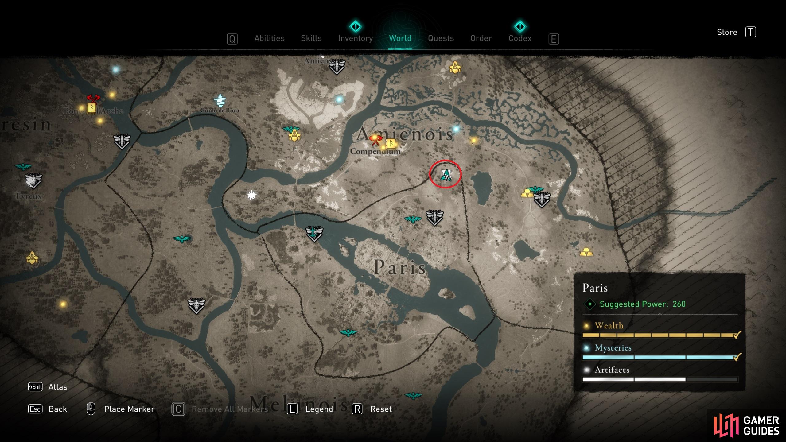 Treasure Hoard Maps Paris Artifacts Siege of Paris DLC Assassin