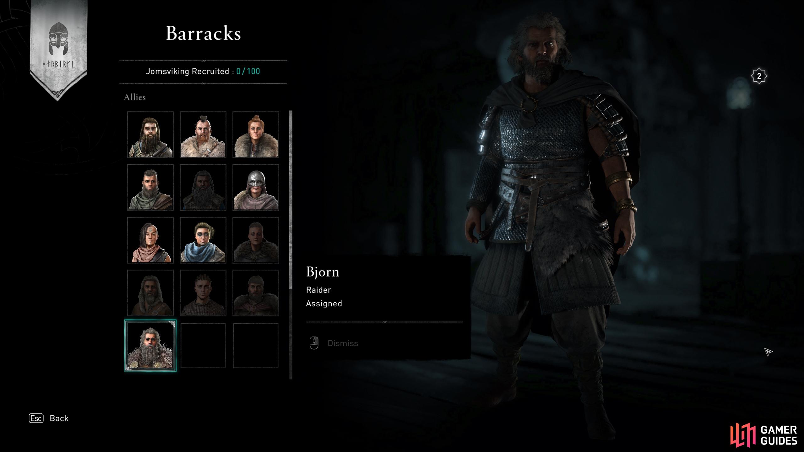 You'll be able to recruit Bjorn as a member of your crew once the quest is complete.