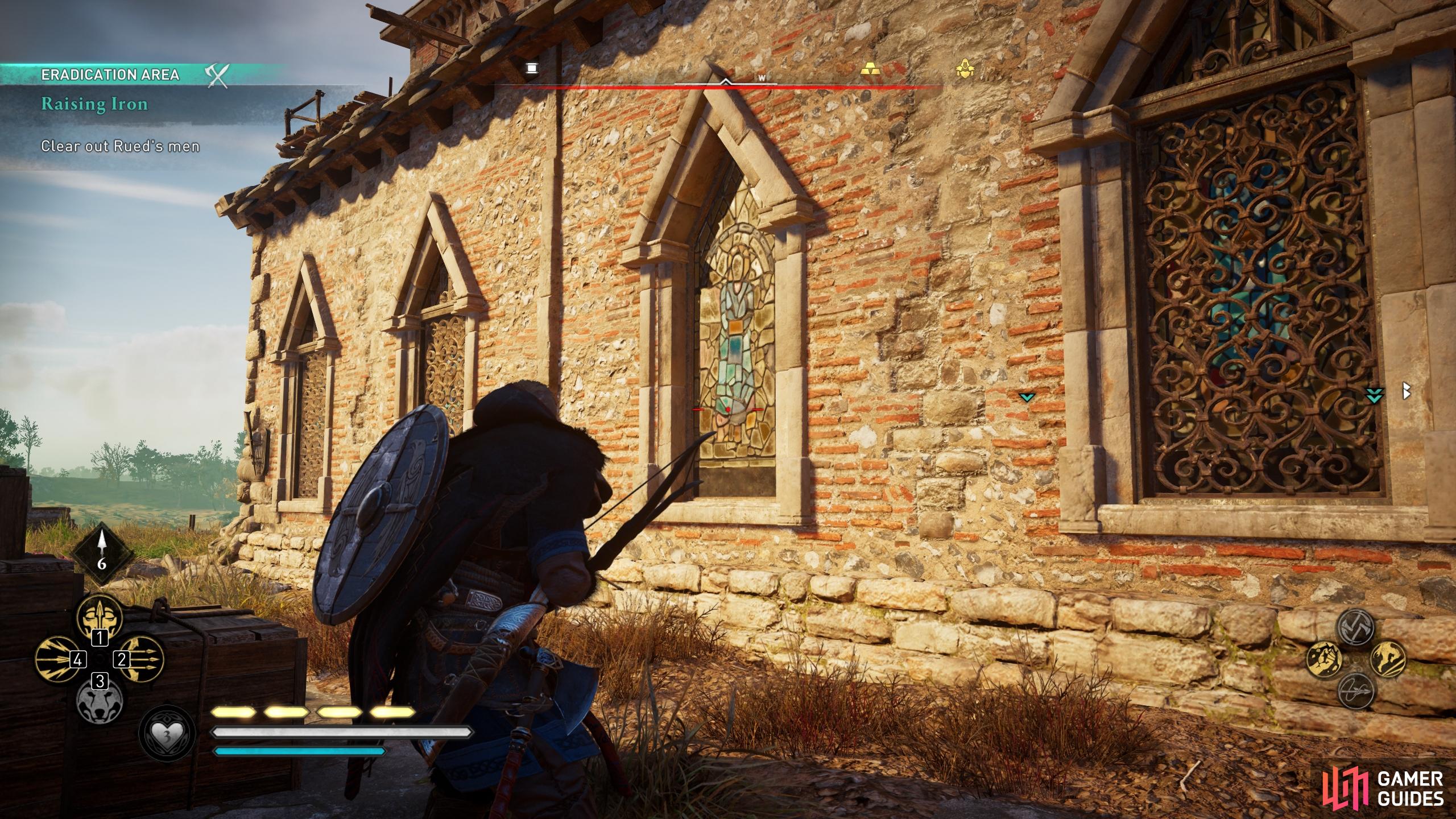 You can enter the church alone through a window on the ground floor.