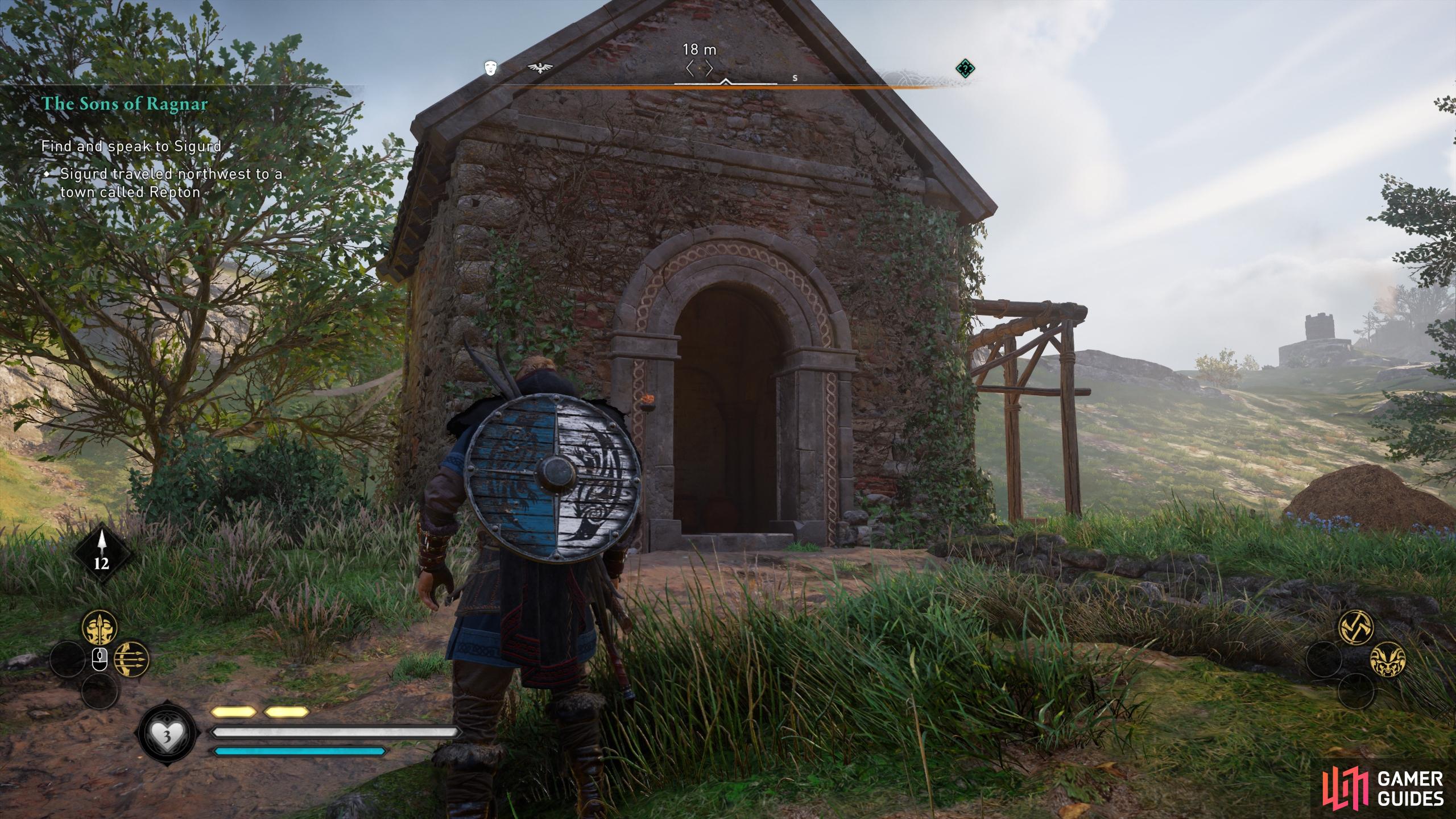 Be sure to take the minor treasure from the small chapel.