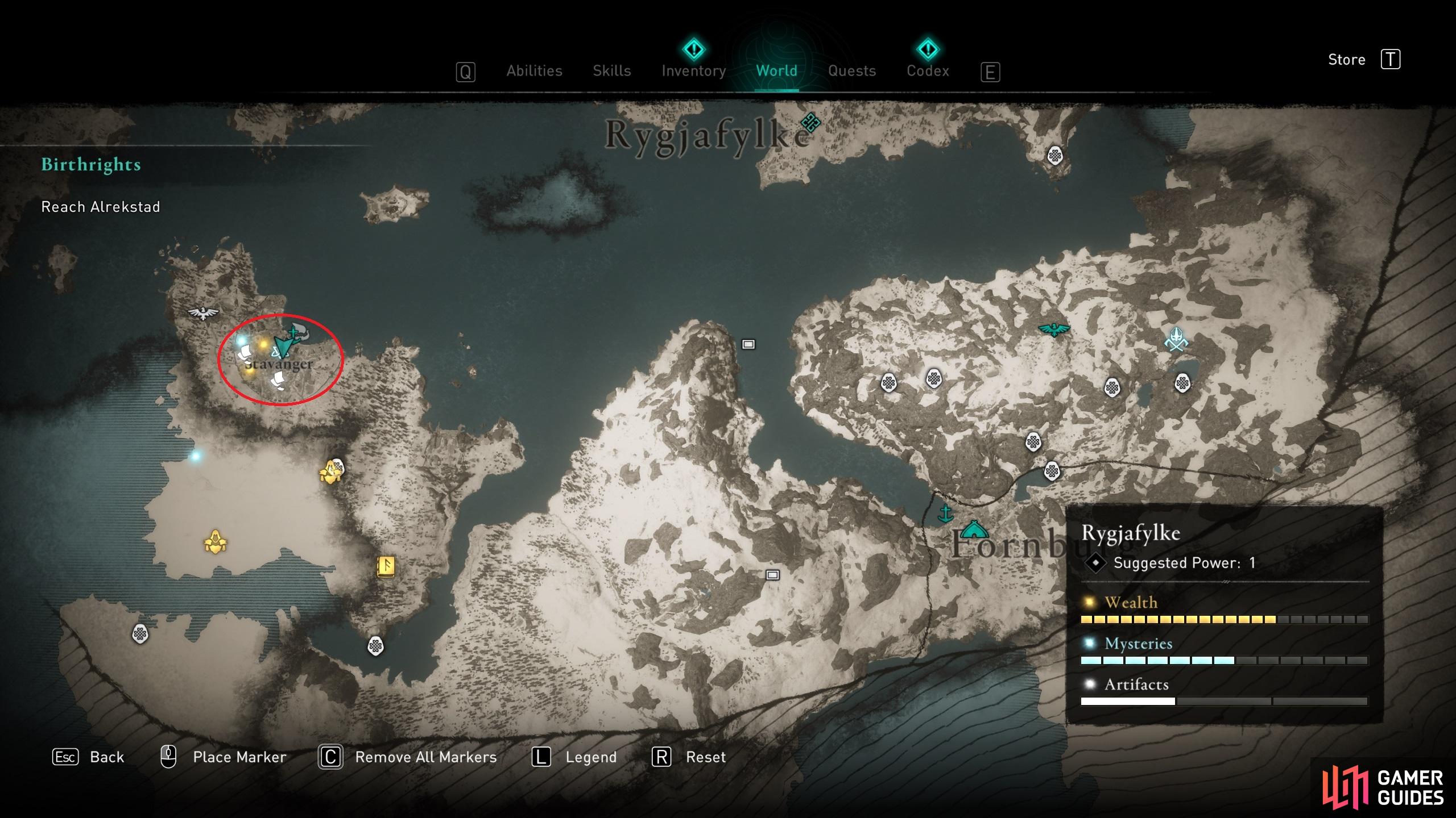 Assassin's Creed Valhalla: Rigjafylke map