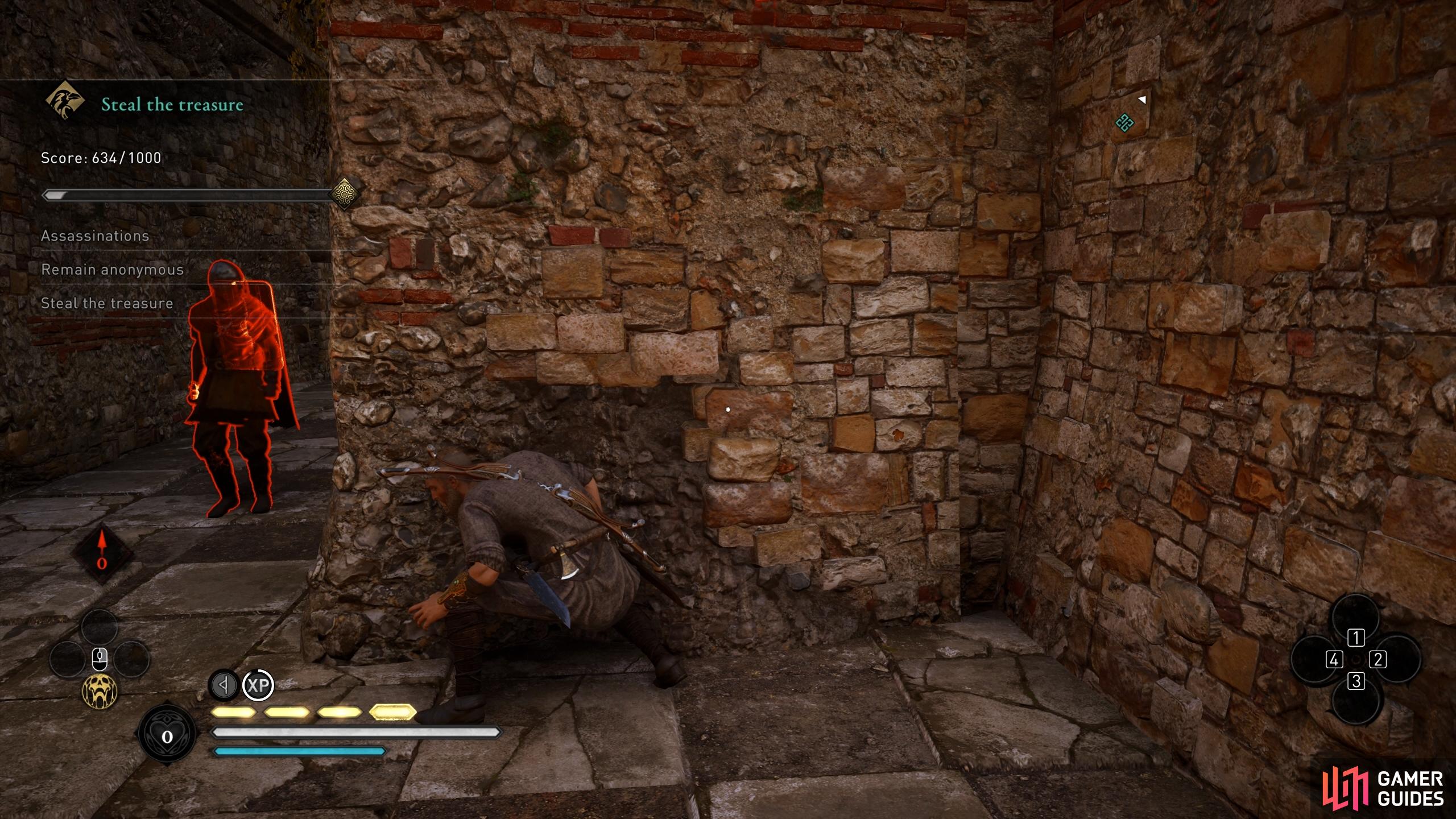Wait for the patrol to arrive near where you performed the ledge assassination, then take them out as they draw near.