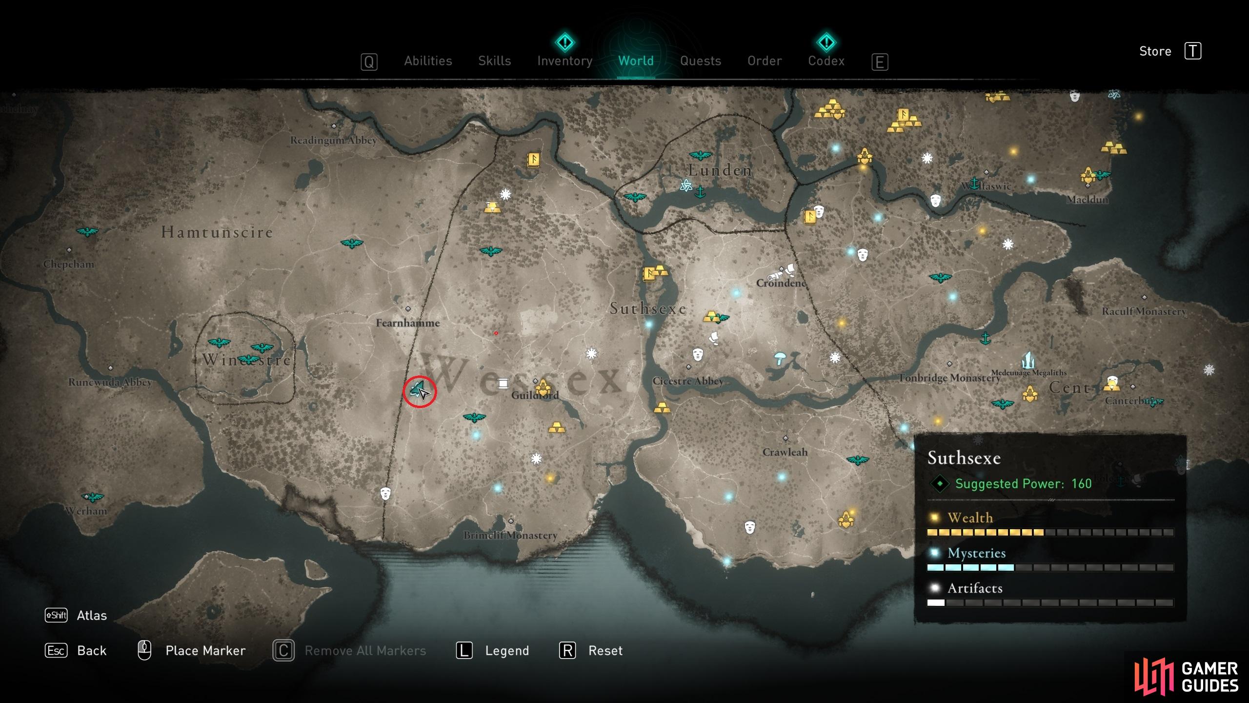 Карта сокровищ кроли суссекс assassins creed valhalla