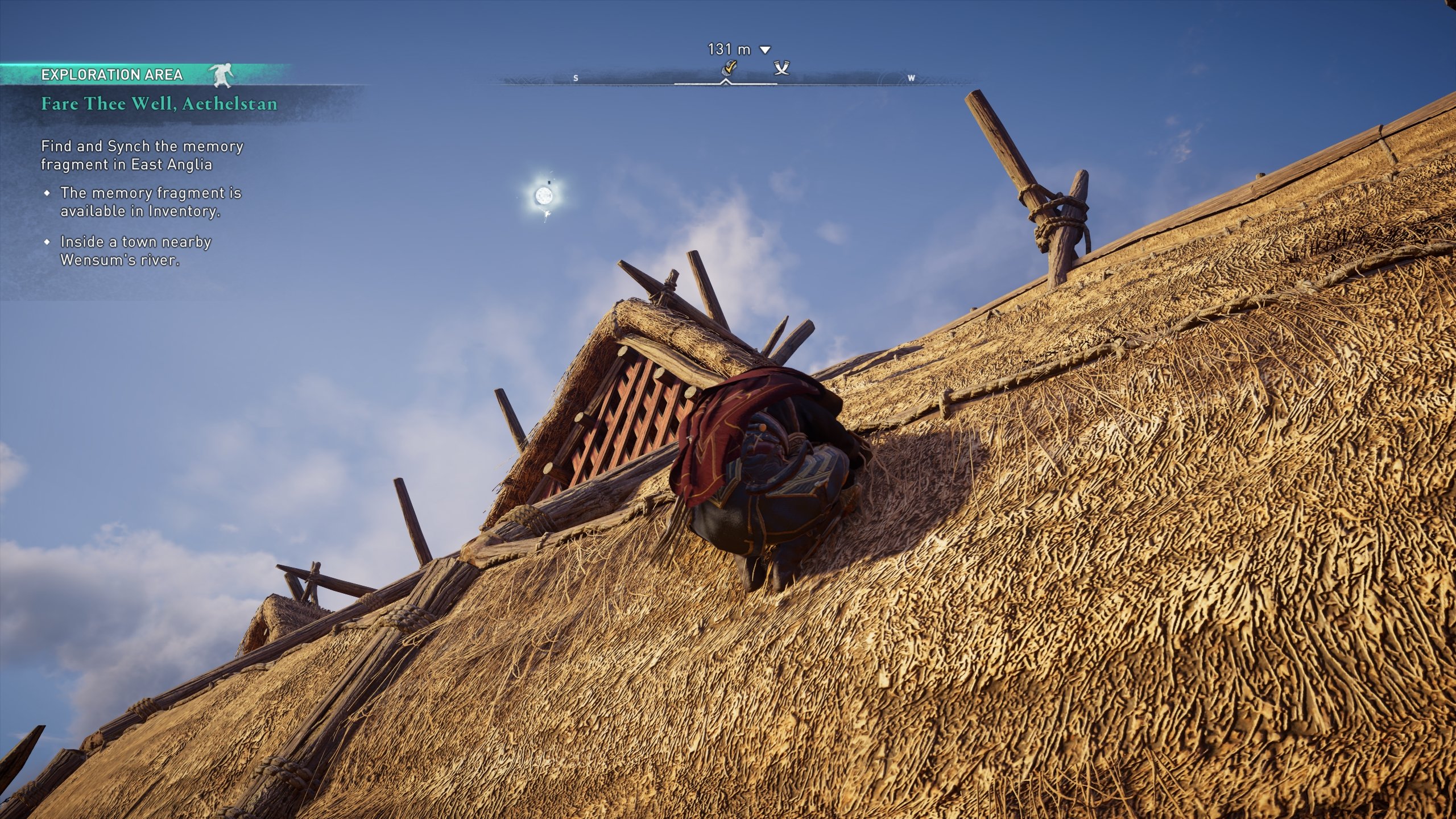 You will find the Memory Fragment on top of the longhouse in Northwic.