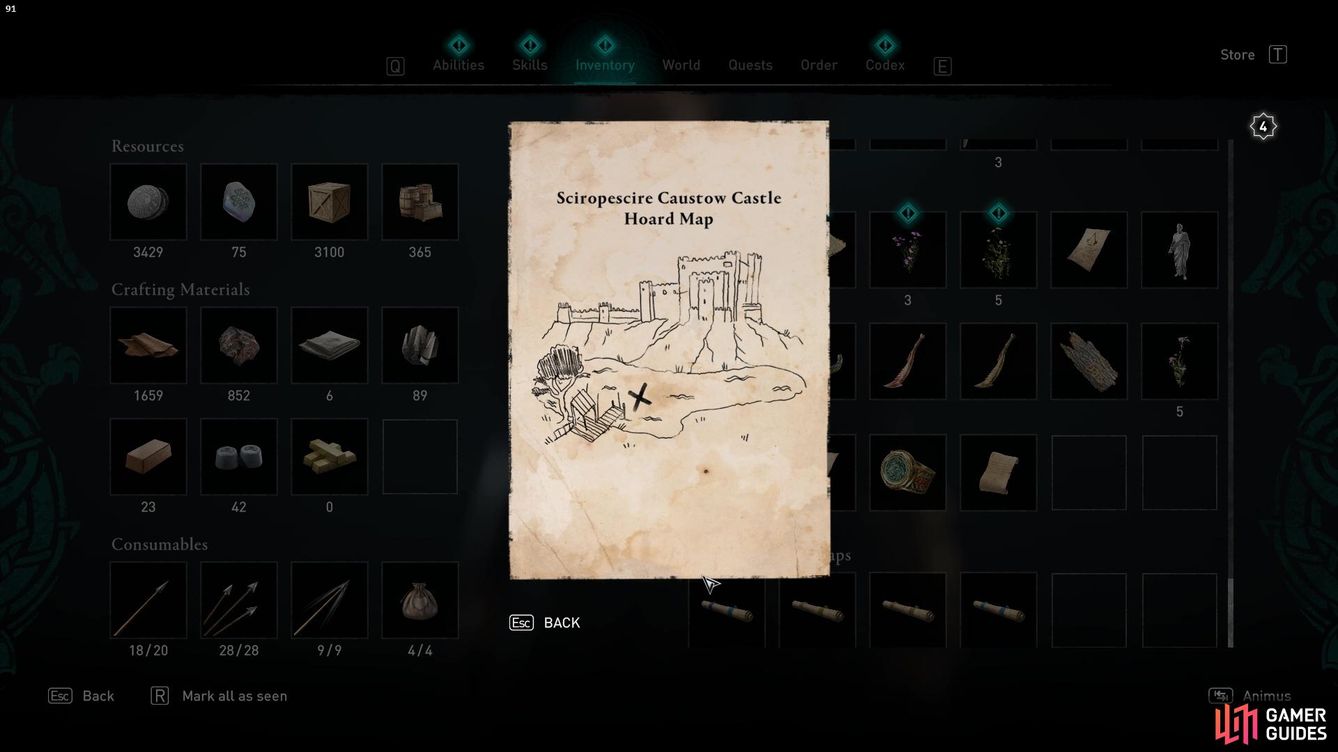 Treasure Hoard Maps - Sciropescire - Artifacts, Assassin's Creed: Valhalla