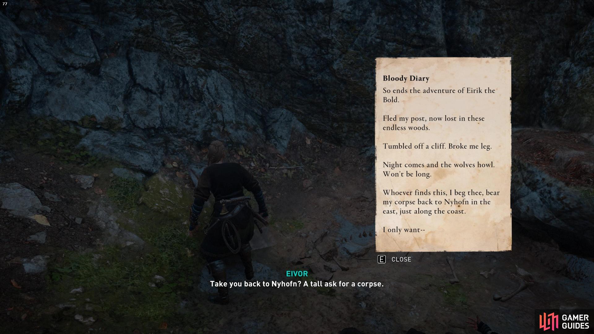 The dead mans letter will request that you return his body to Nyhofn