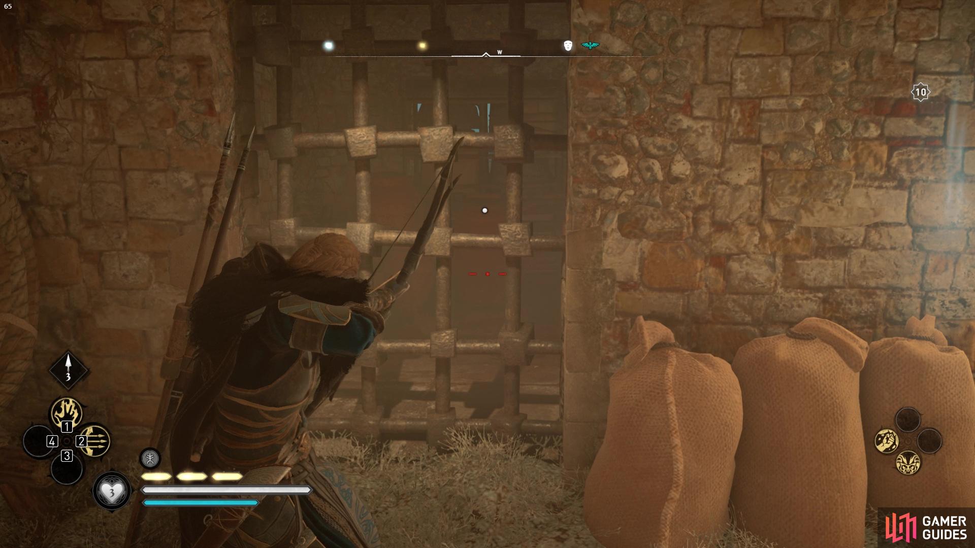 but to get to it you'll need to shoot the pots that are blocking the moveable barricade from shifting.