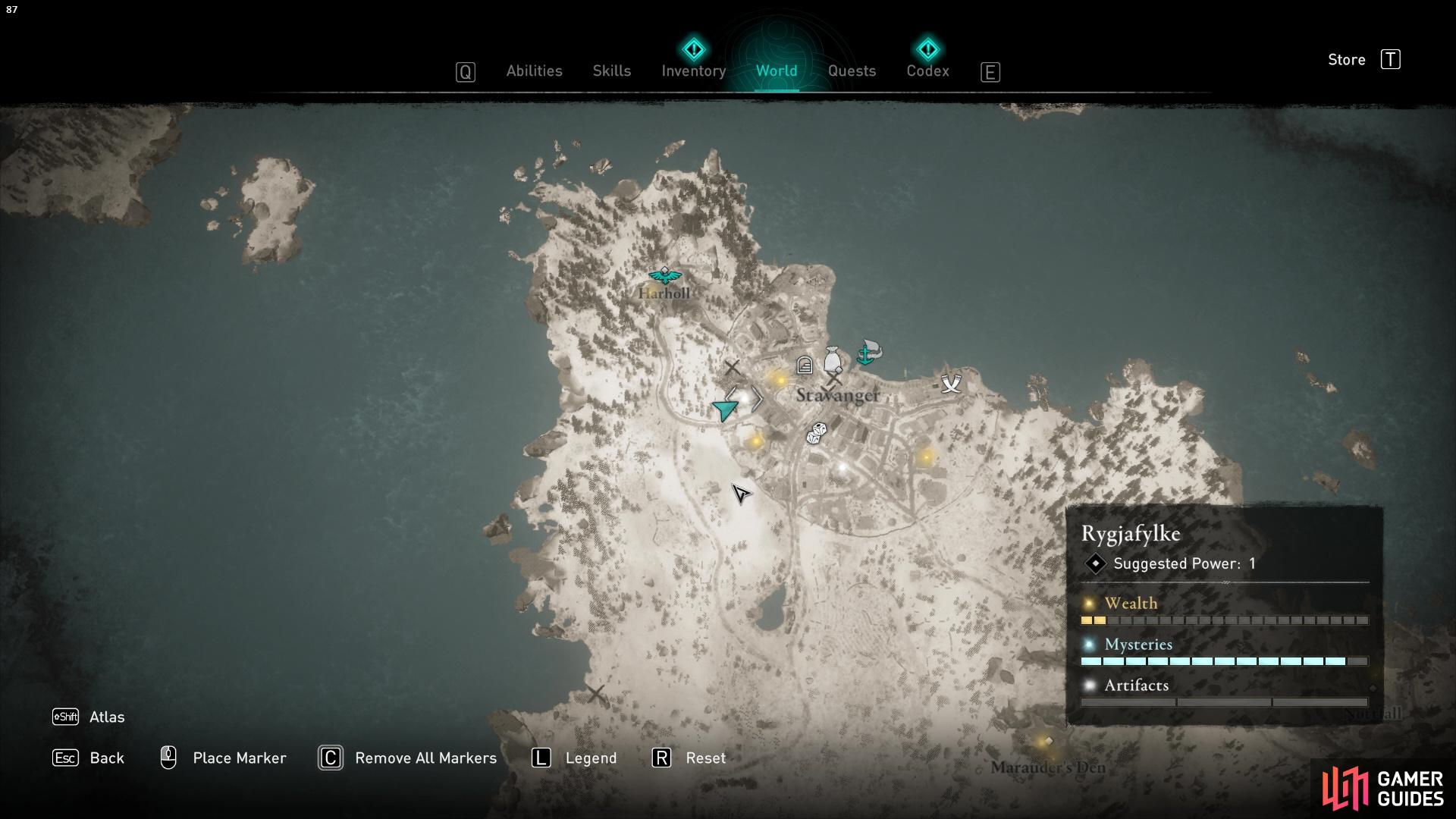 Assassin's Creed Valhalla: Rigjafylke map