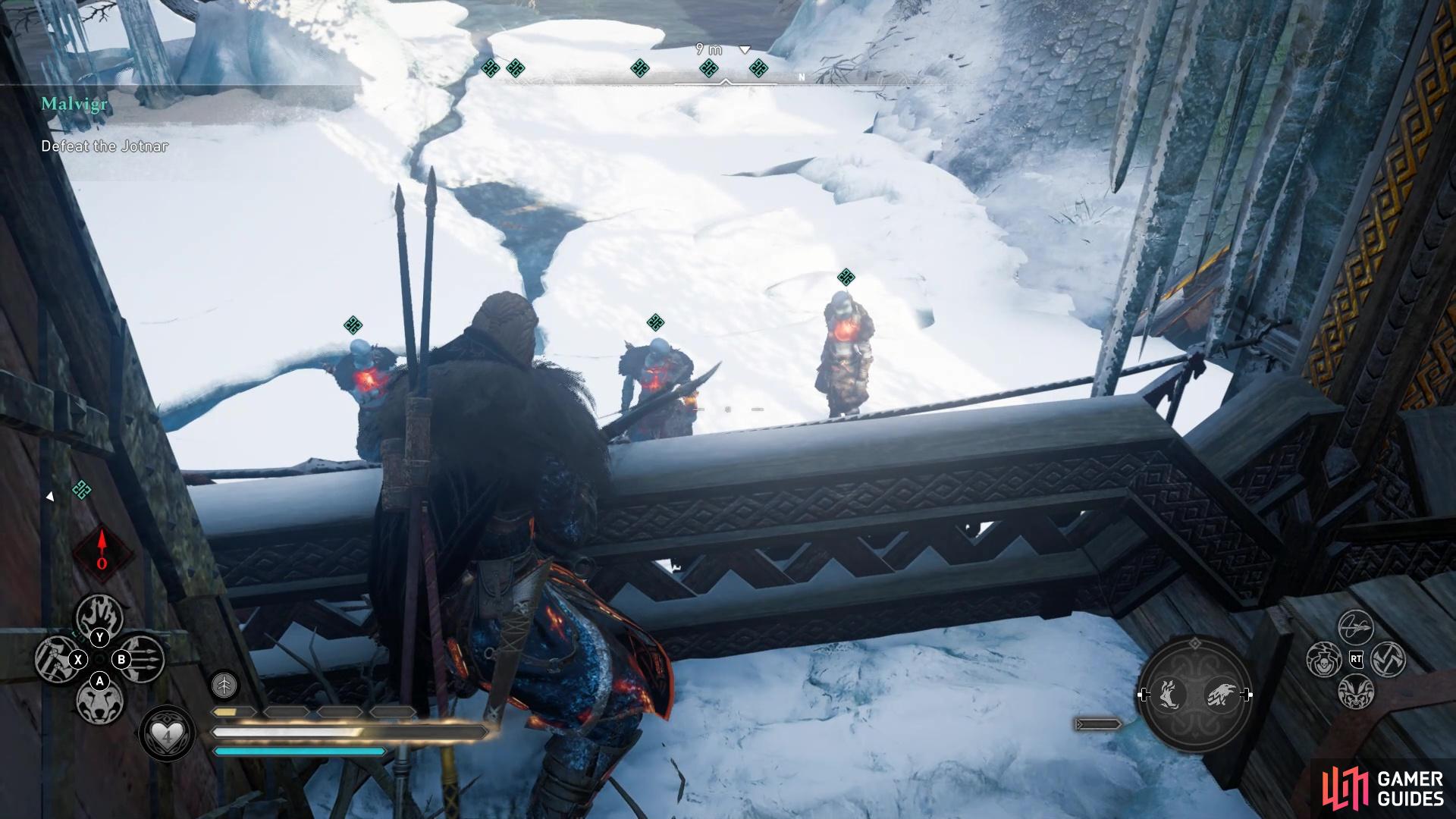 You'll need to fight off the Jotun enemies outside.