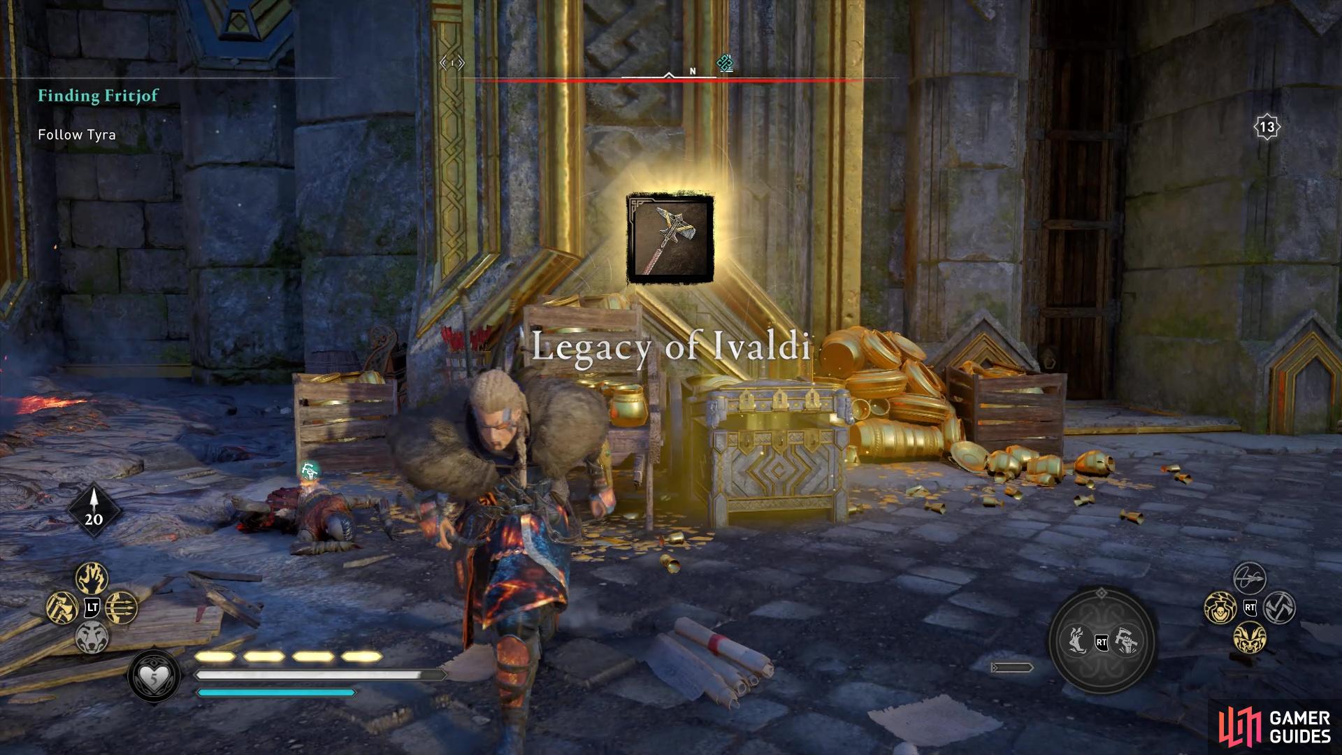 The Legacy of Ivaldi is the only weapon to collect in the region.